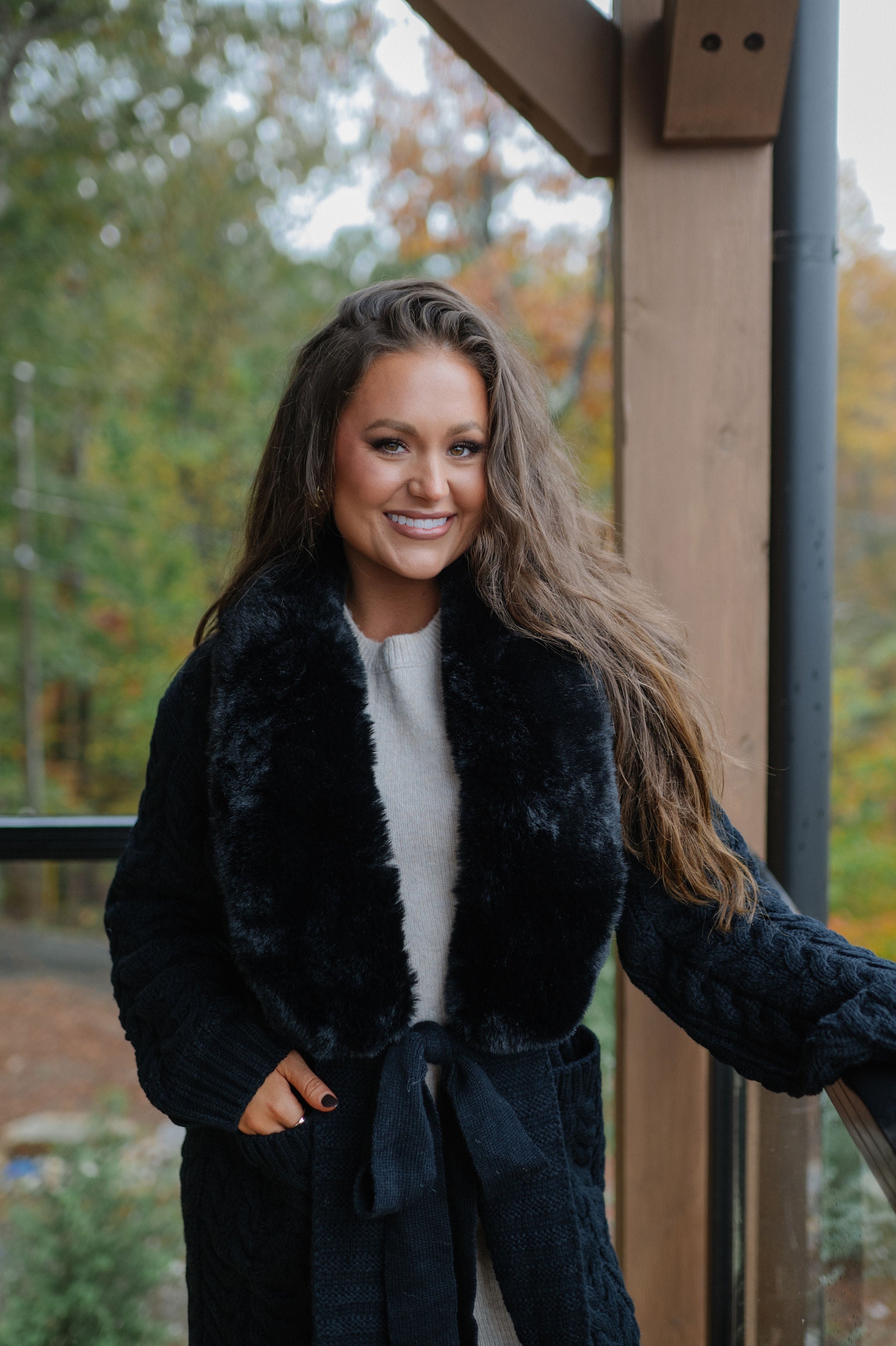 Jalen Sweater Cardigan-Black