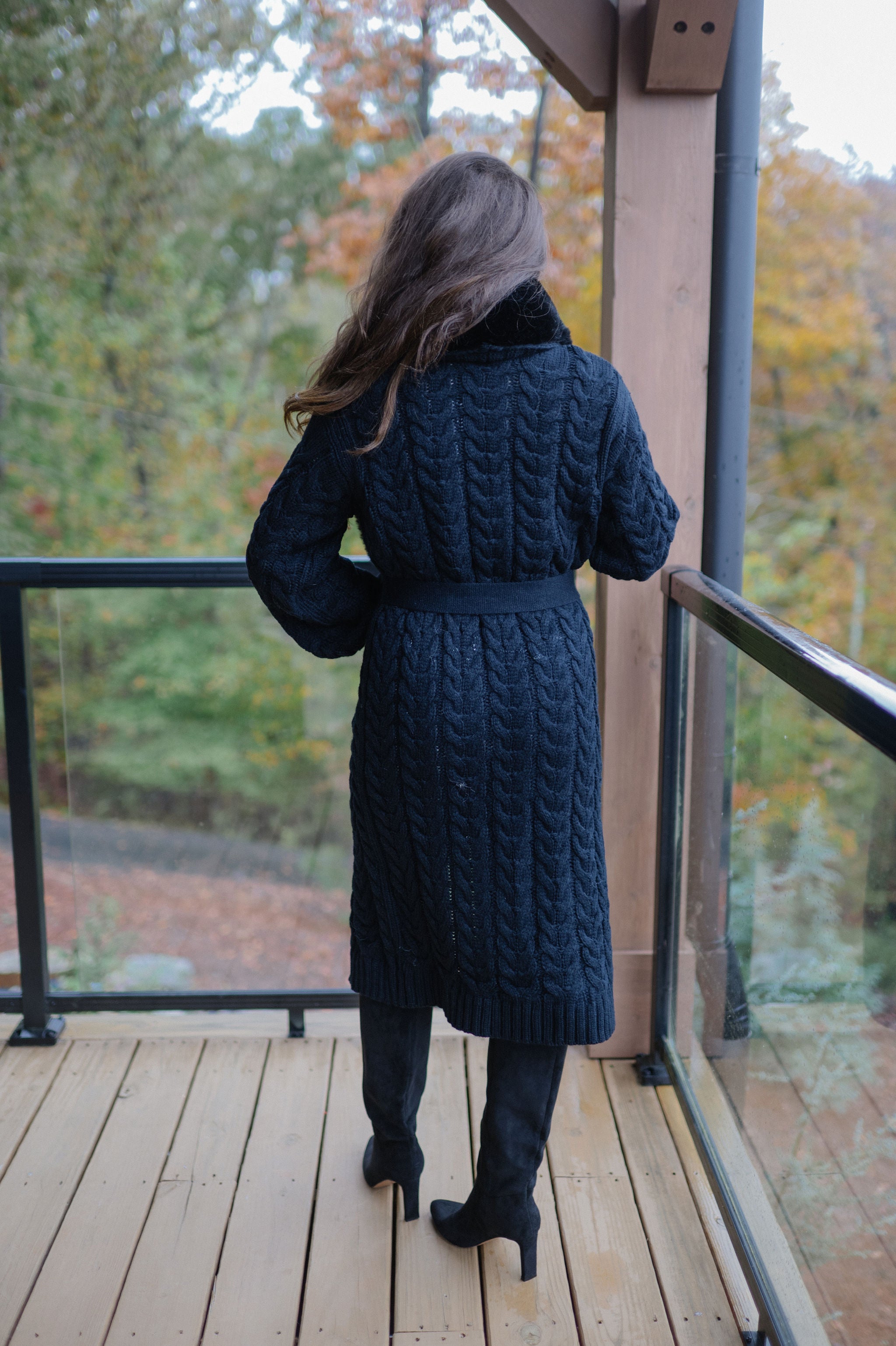 Jalen Sweater Cardigan-Black