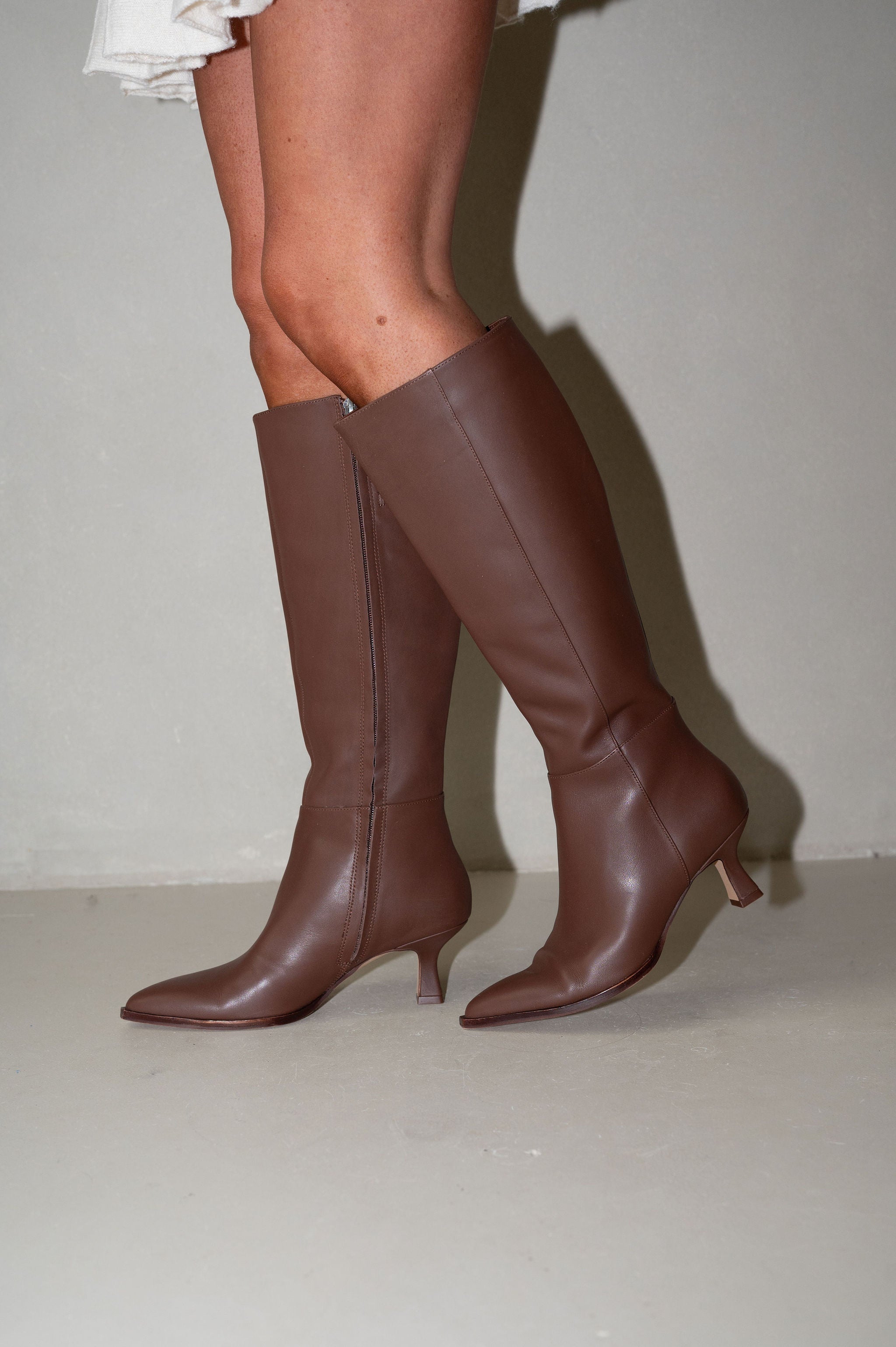Auggie Leather Boots-Chocolate/Dolce Vita