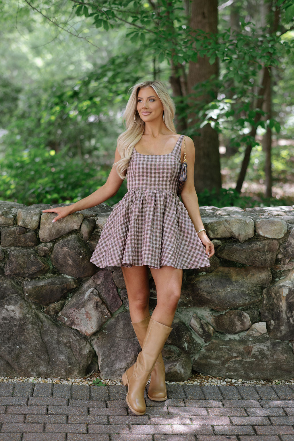 Skylar Checkered Mini Dress
