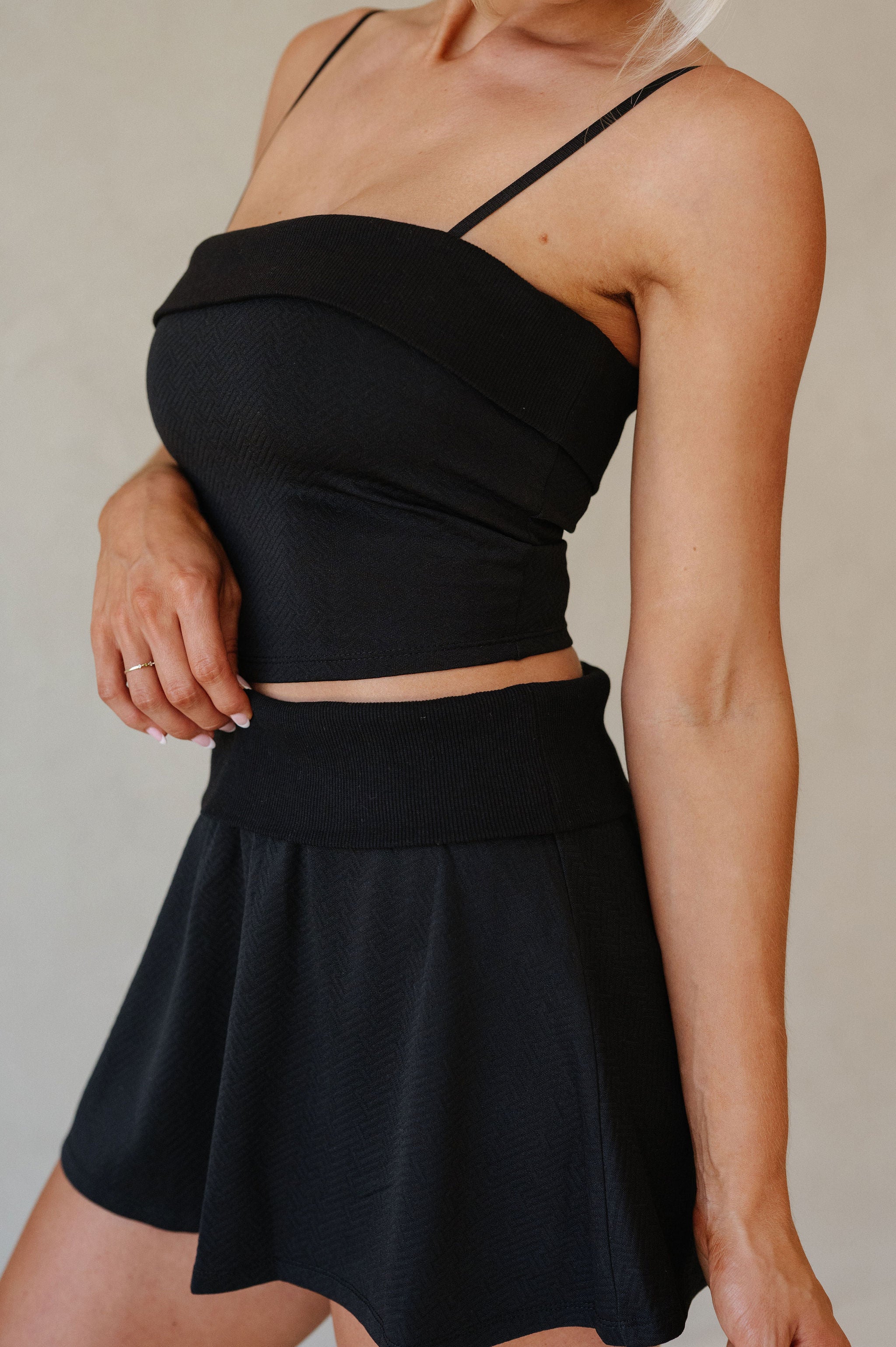 Krista Skirt Set-Black