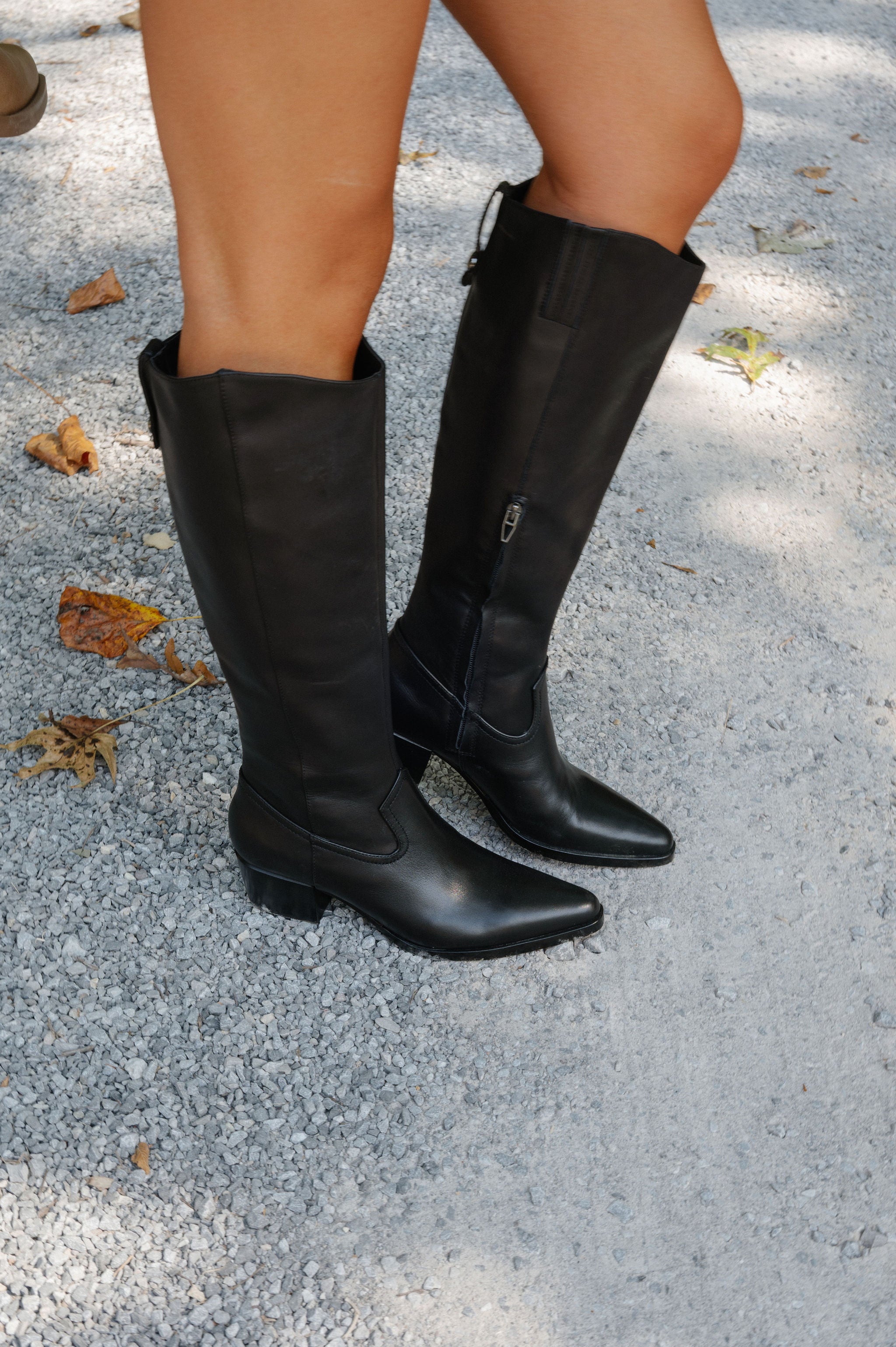 Dolce Vita Virona Leather Boots-Black