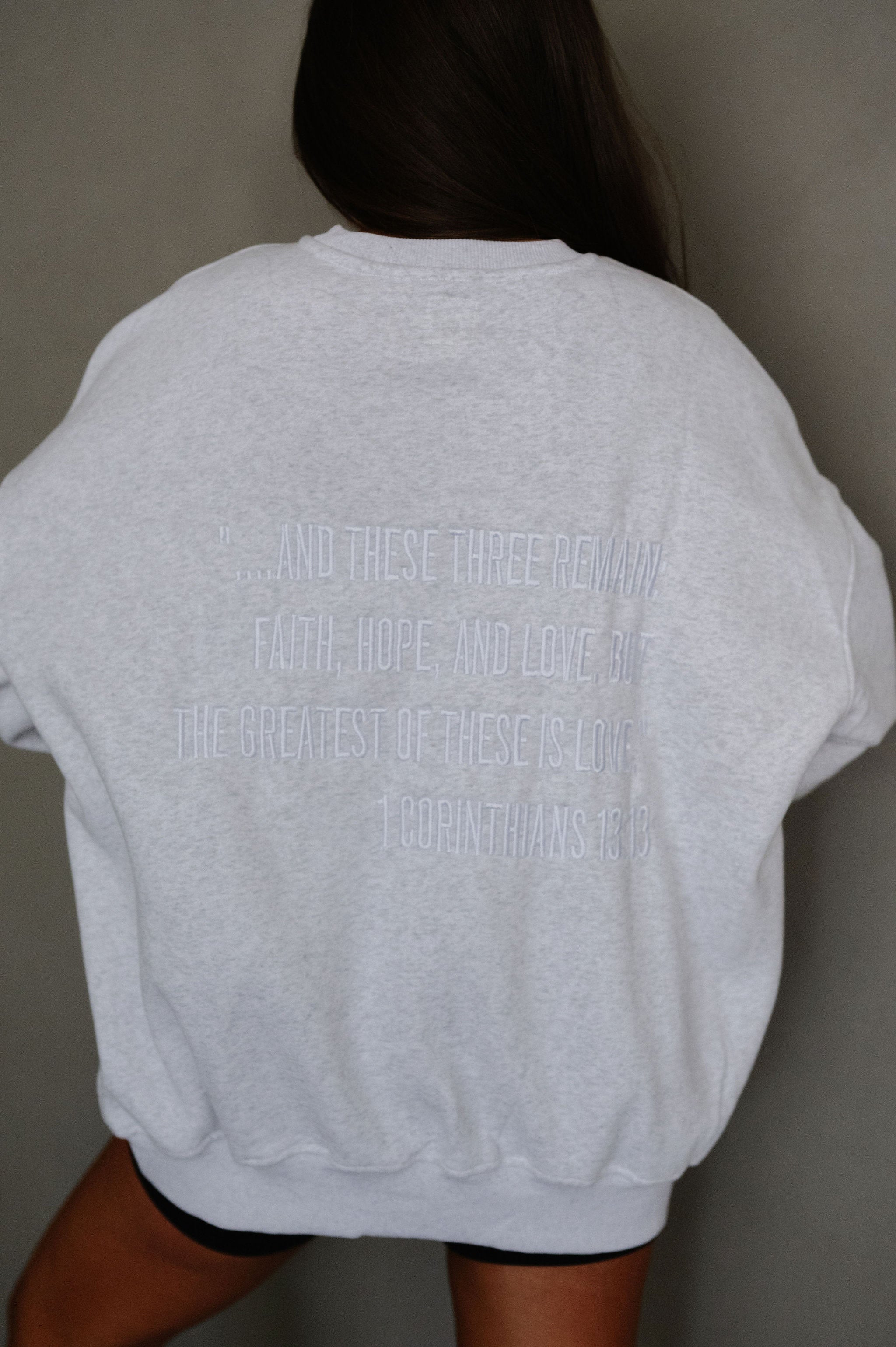 These Three Embroidered Sweatshirt- Blue Mix