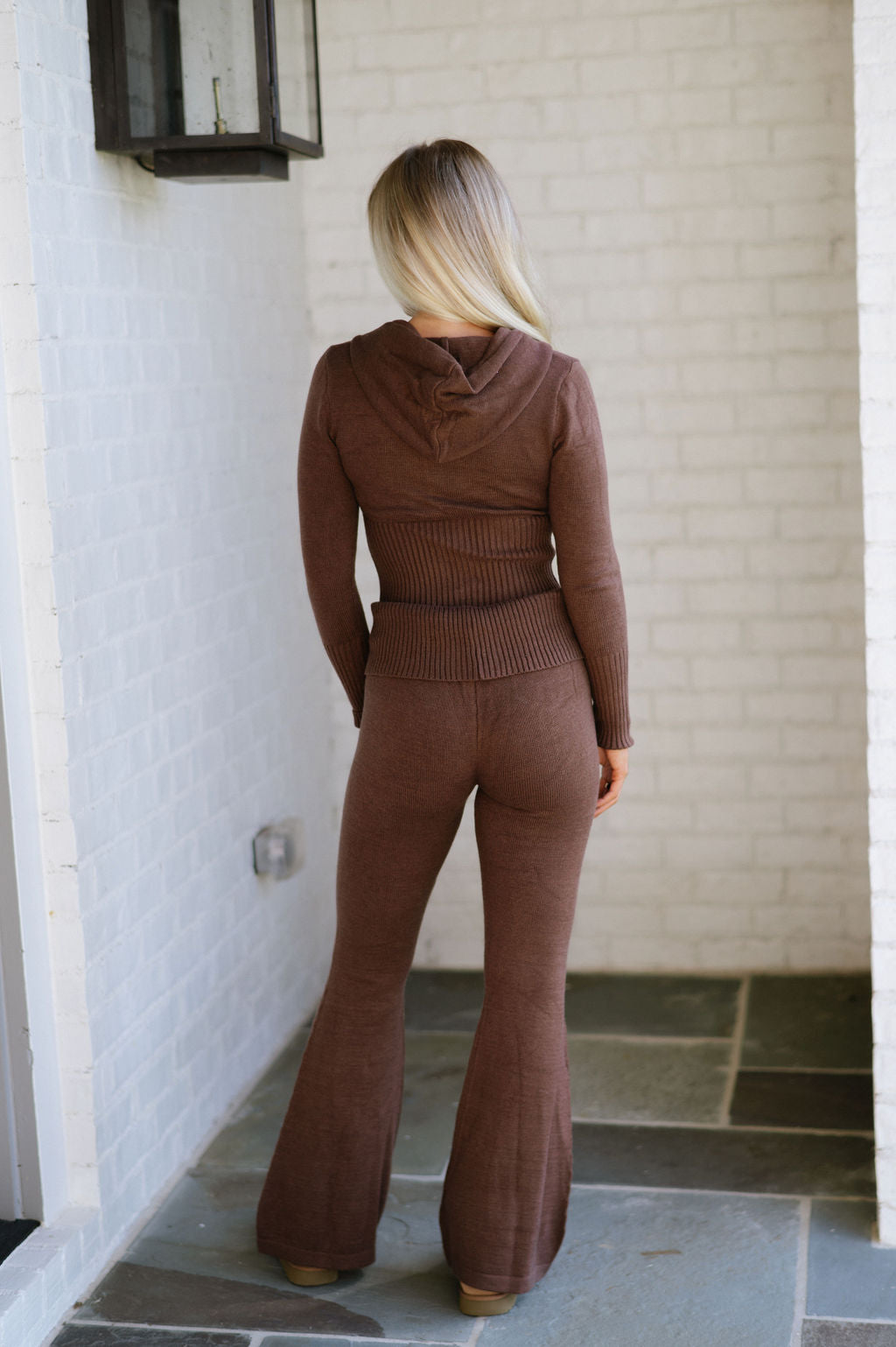 Holland Knit Pants Set-Chocolate