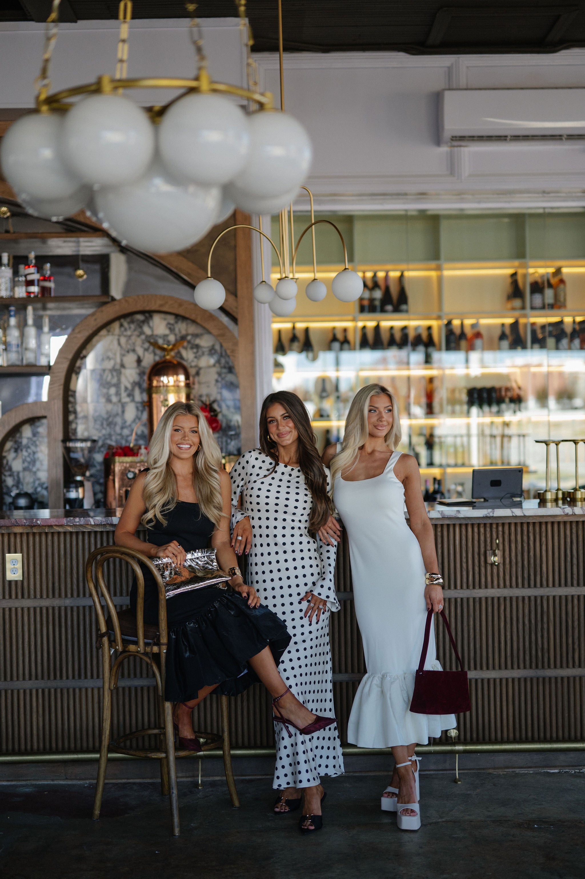 Polka Dot Maxi Dress-Ivory