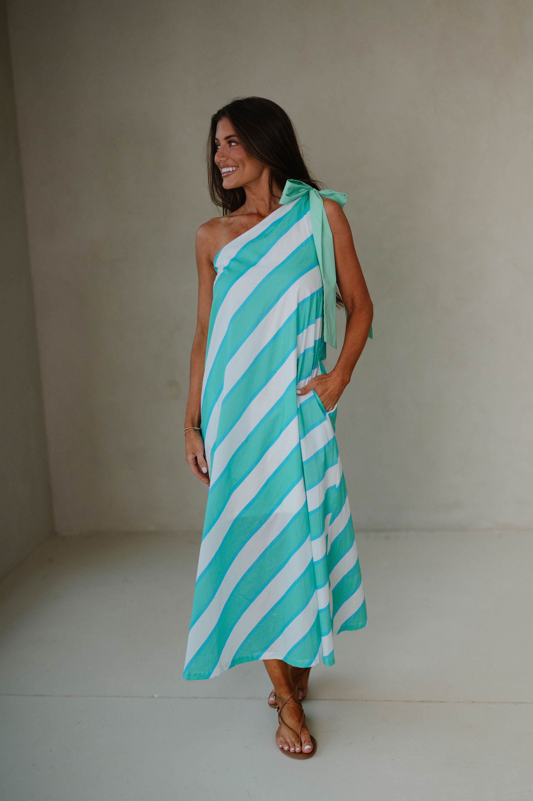 Layla Midi Dress-Mint