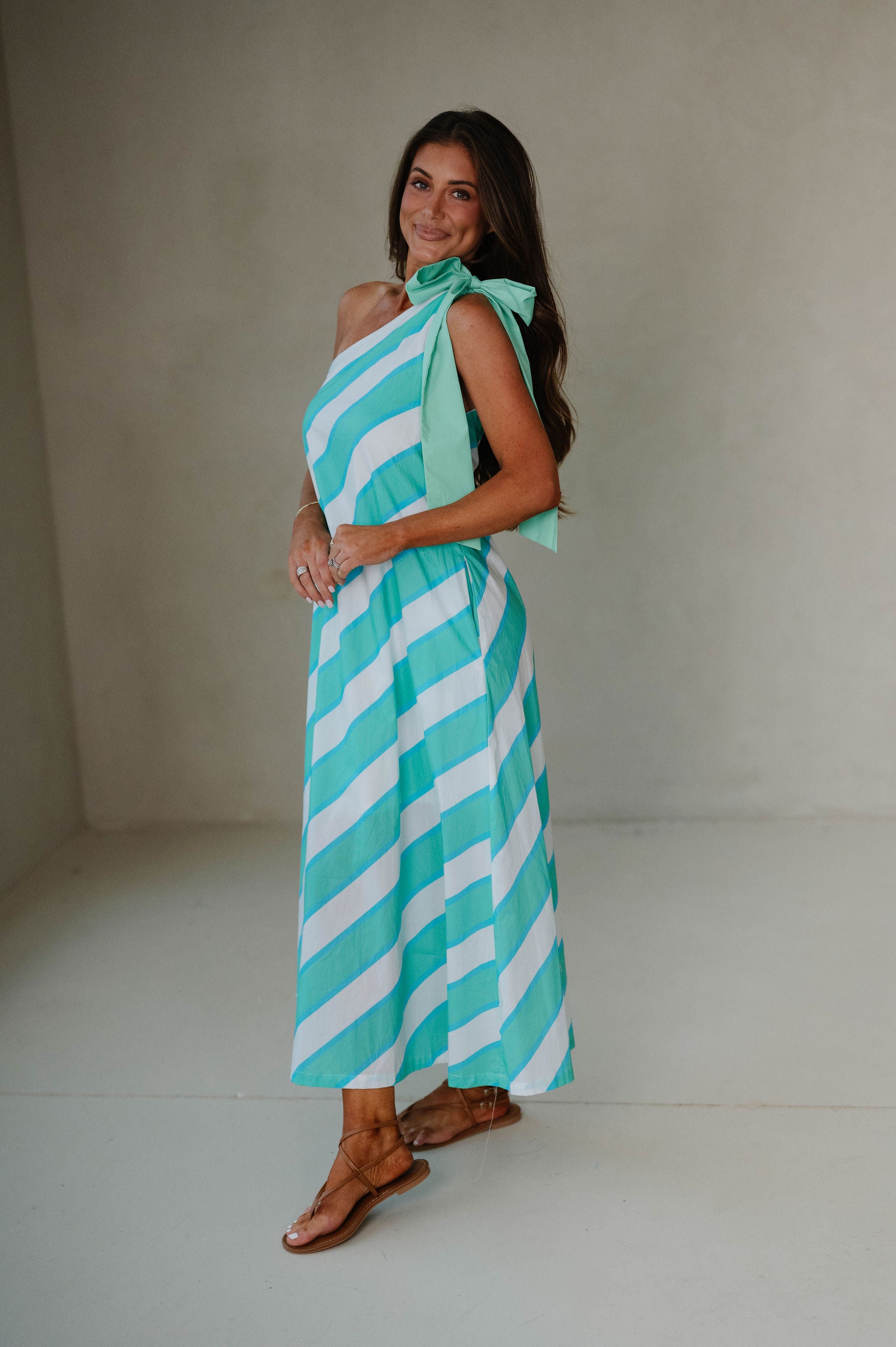 Layla Midi Dress-Mint