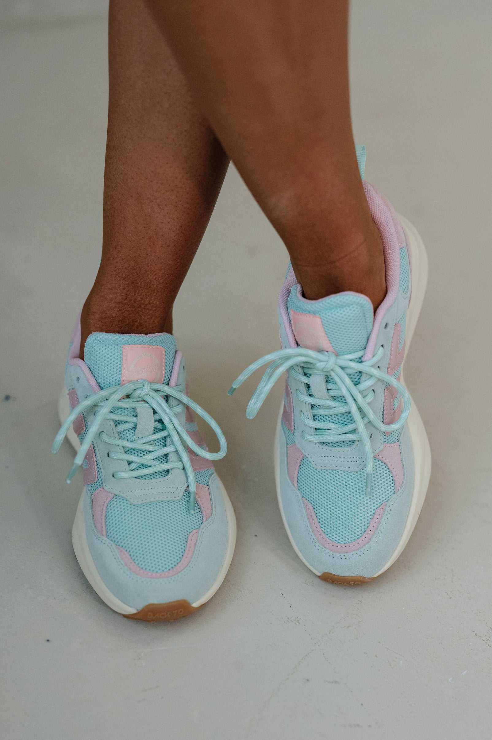 Back 70 Lightning Sneakers-Light Green/Pink