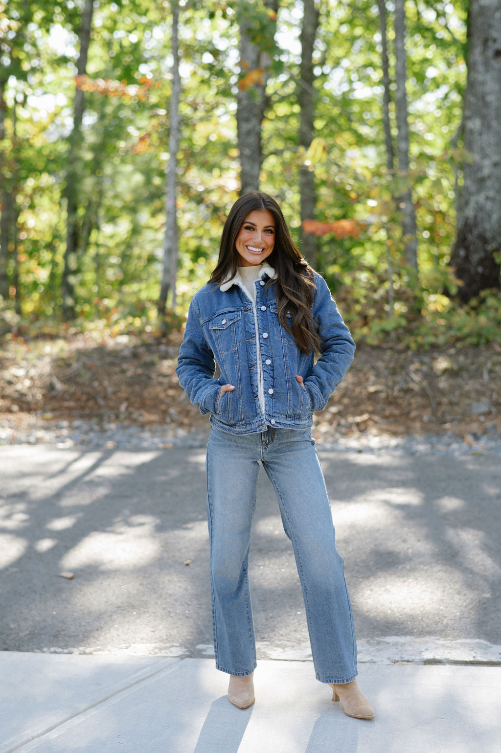 Sherpa Trucker Jacket-Medium Wash