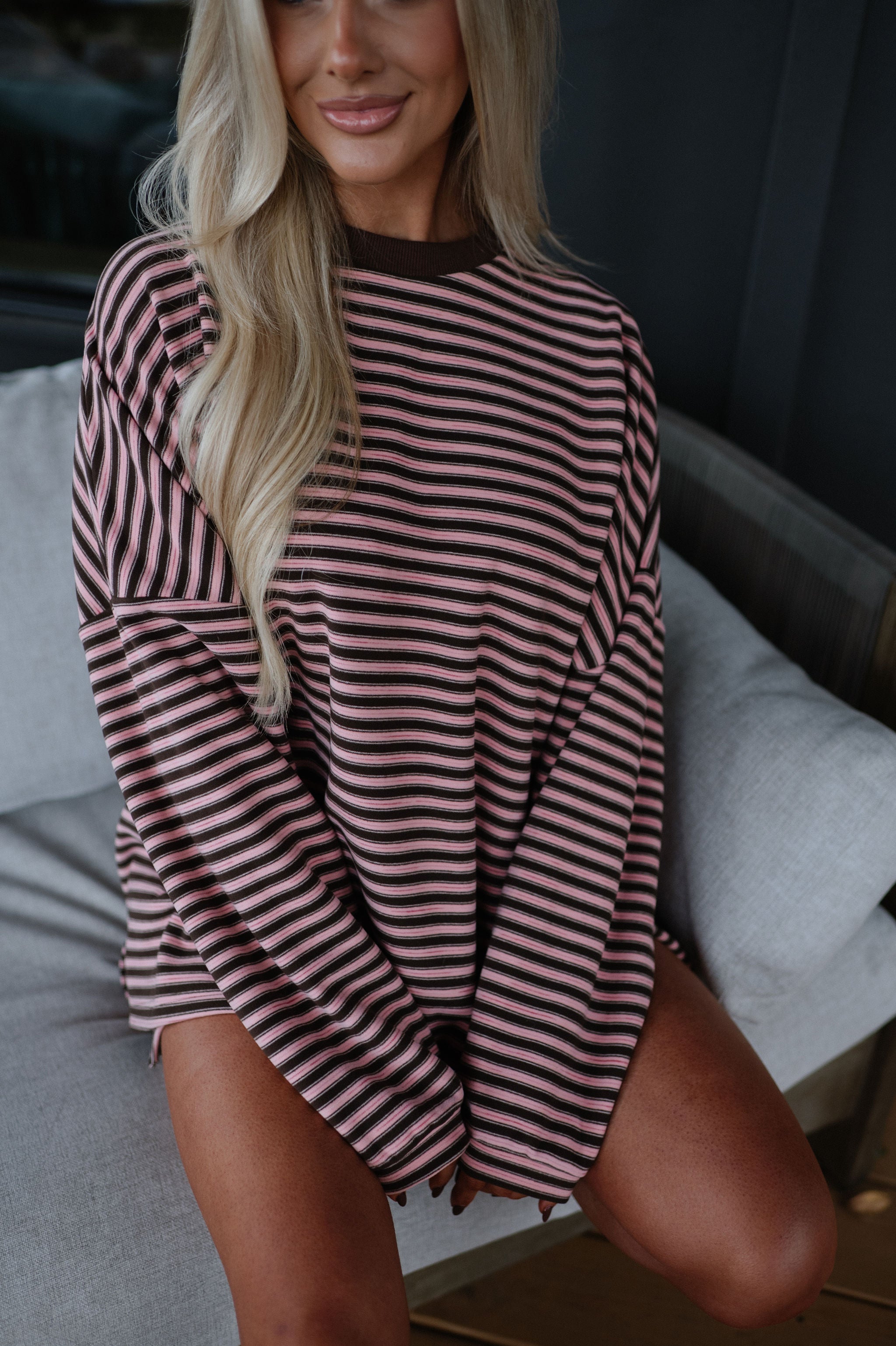 Kit Striped Shorts Set-Pink