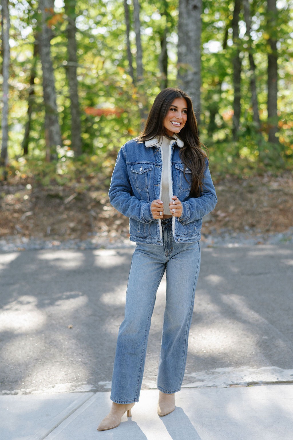 Sherpa Trucker Jacket-Medium Wash