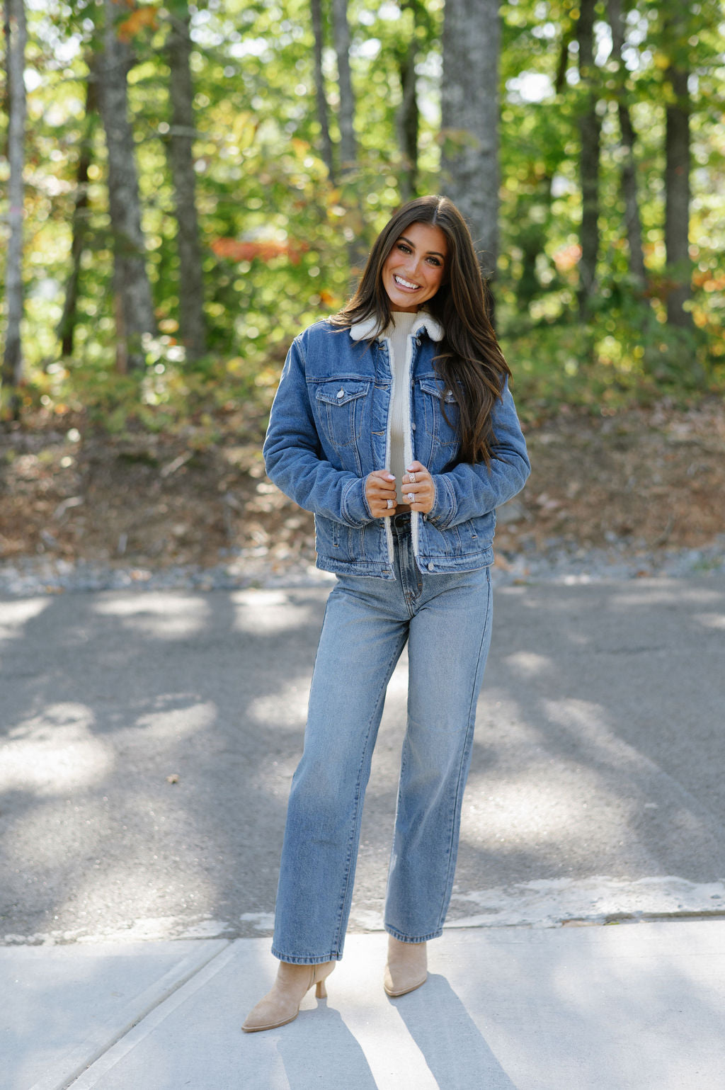 Sherpa Trucker Jacket-Medium Wash