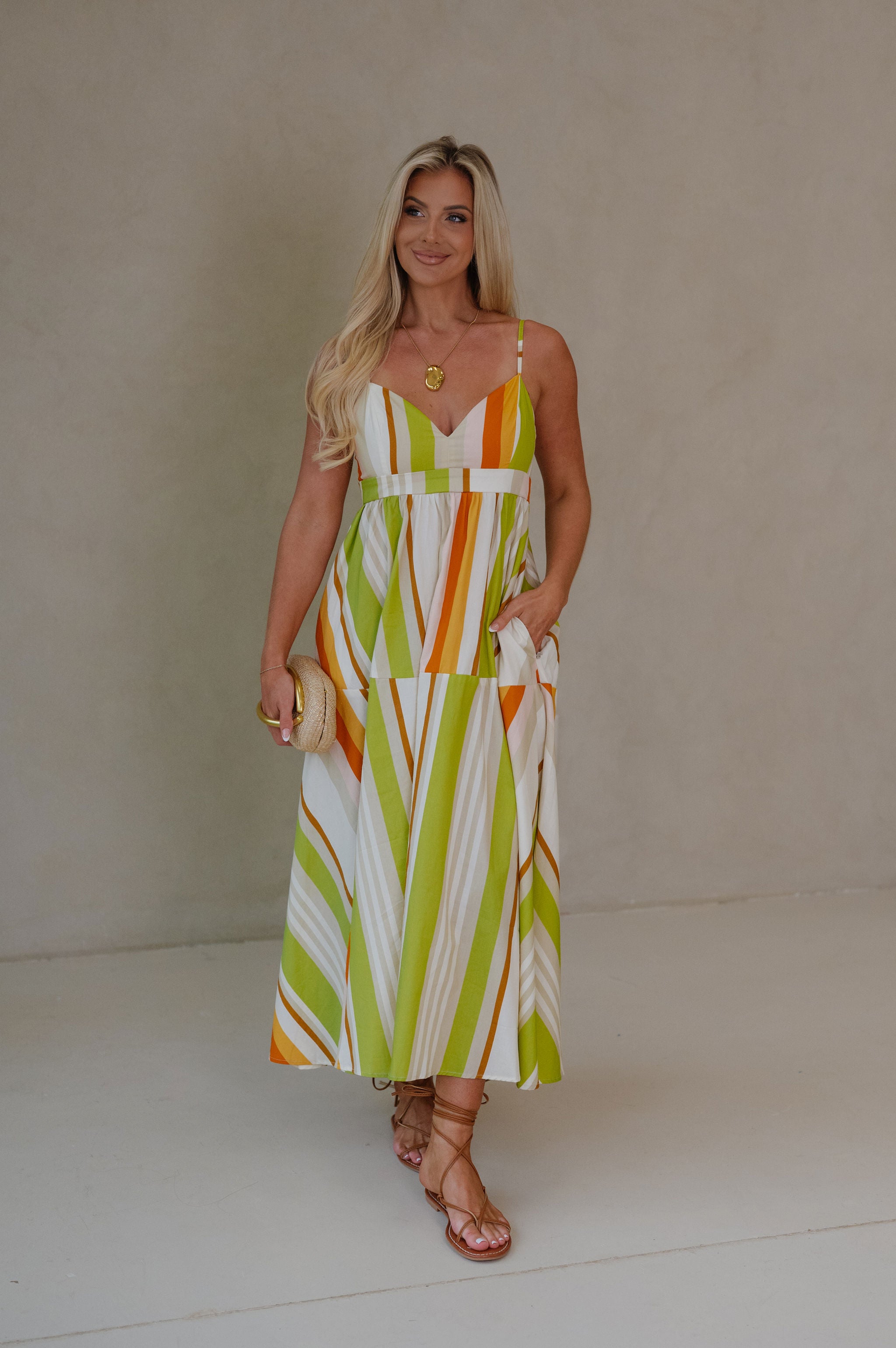 Vivi Midi Dress-Cream/Multi