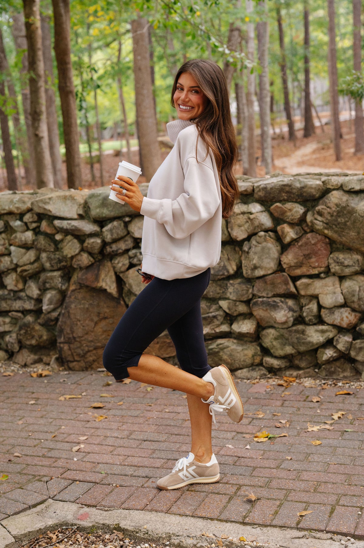 Avery Scuba Turtleneck-Mocha Cream