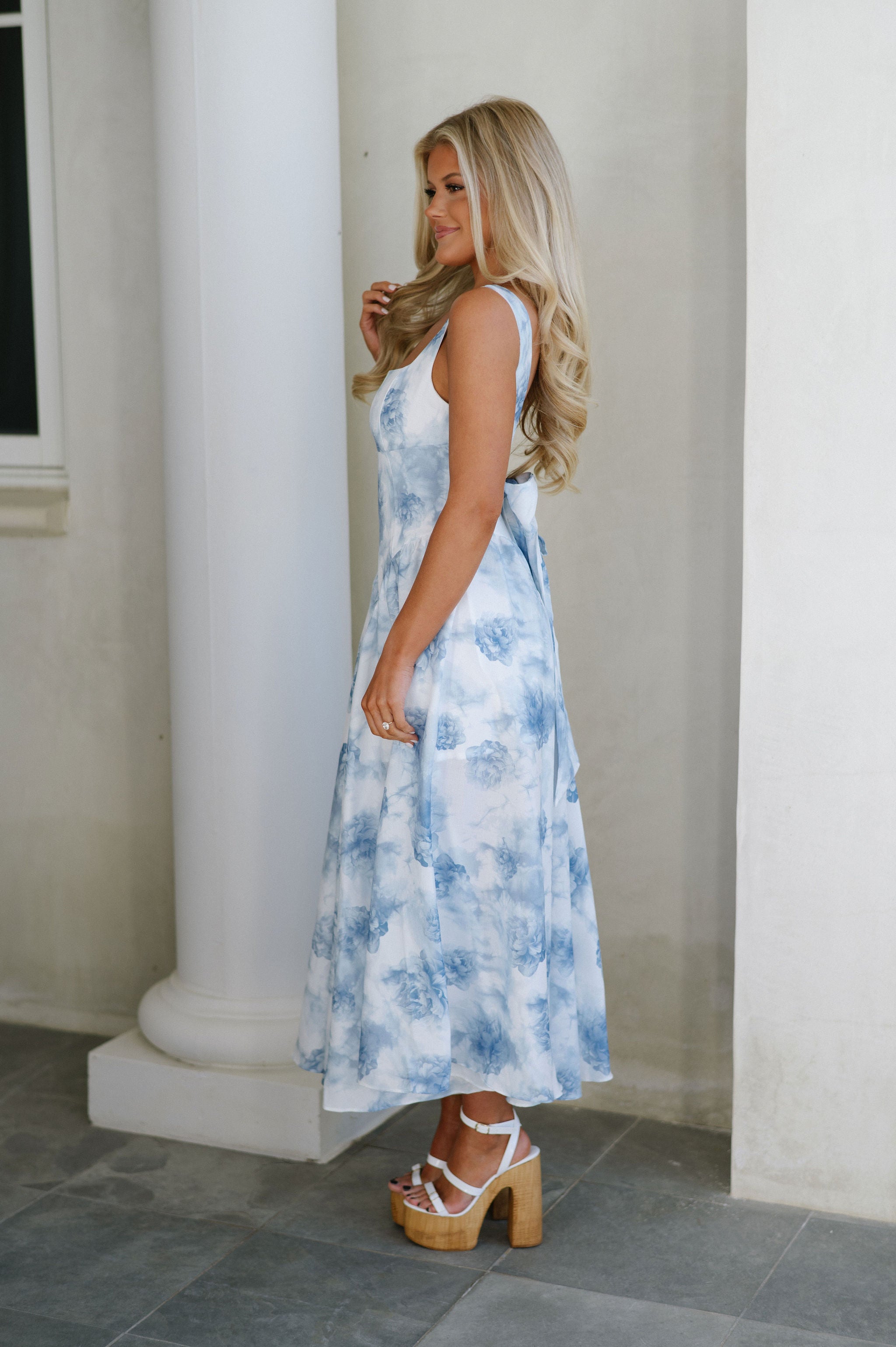 Something Blue Midi Dress