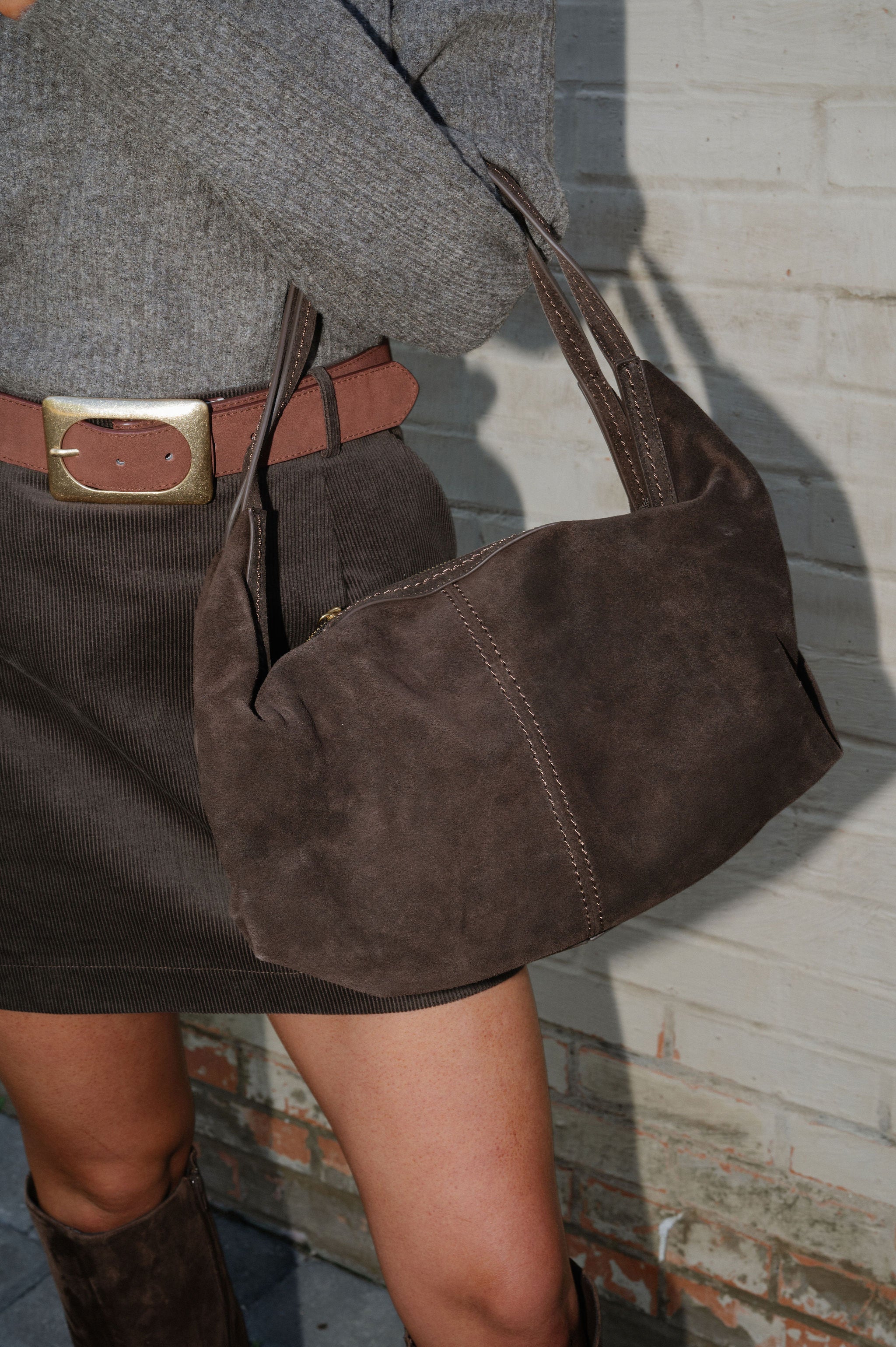 Billy Shoulder Bag-Chocolate/DOLCE VITA