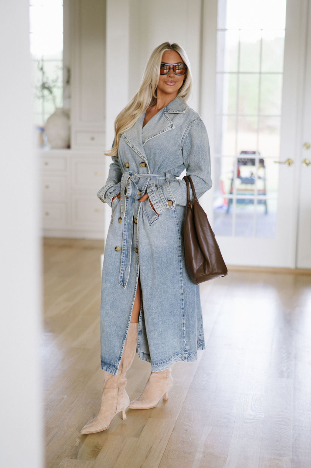 Martin Oversized Coat-Medium Wash