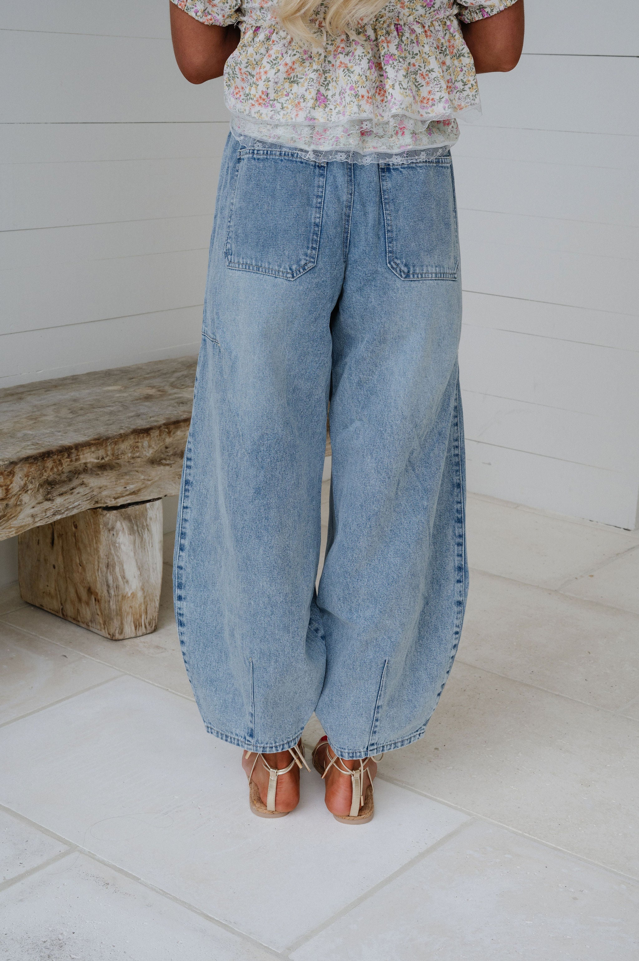 Holly Drawstring Barrel Jeans