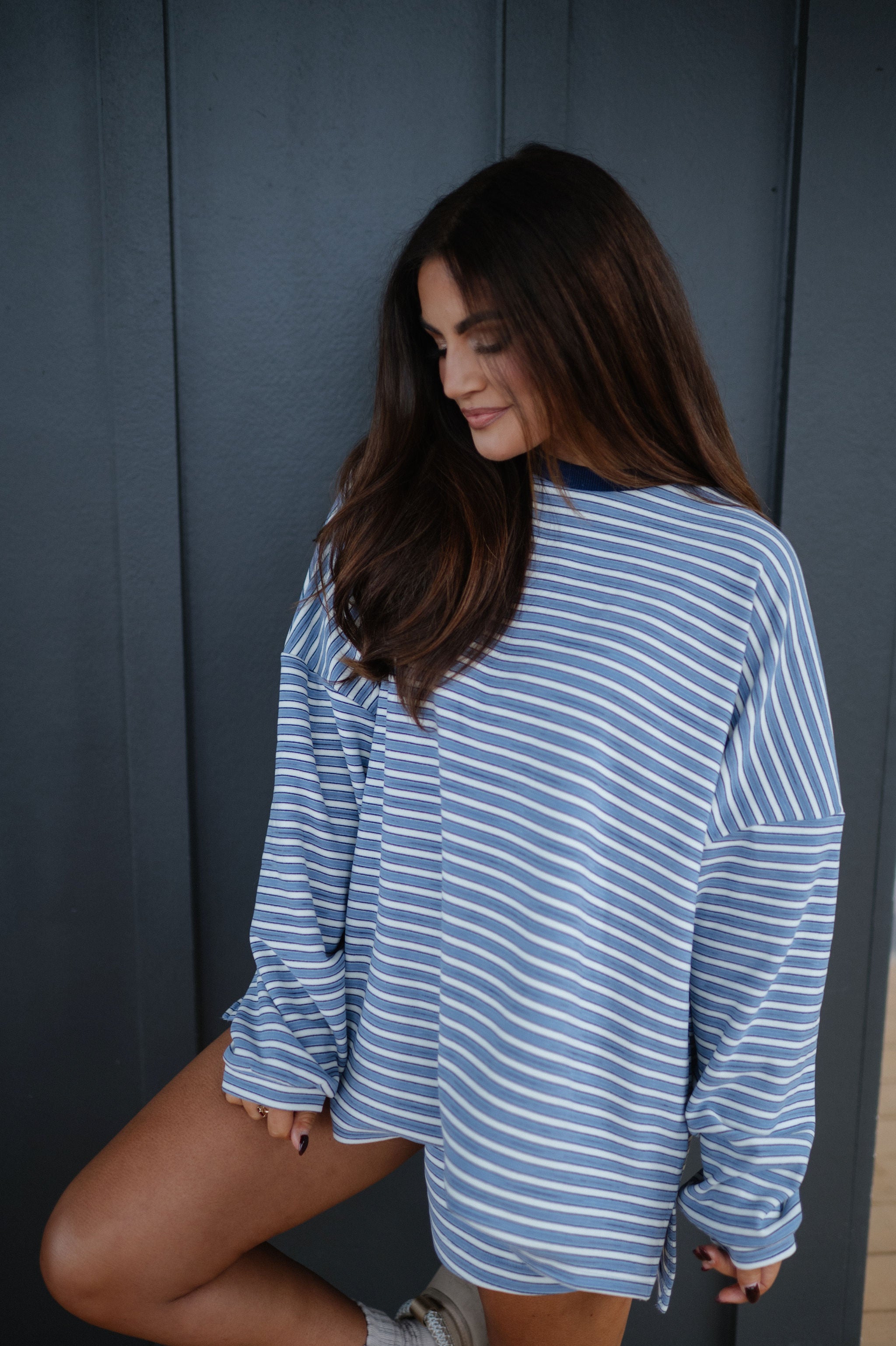 Kit Striped Shorts Set-Blue