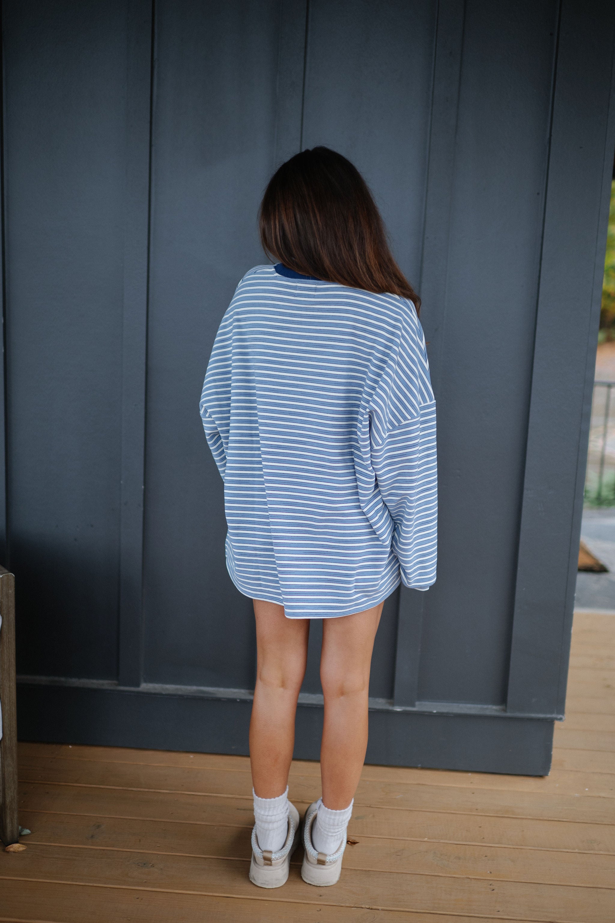 Kit Striped Shorts Set-Blue