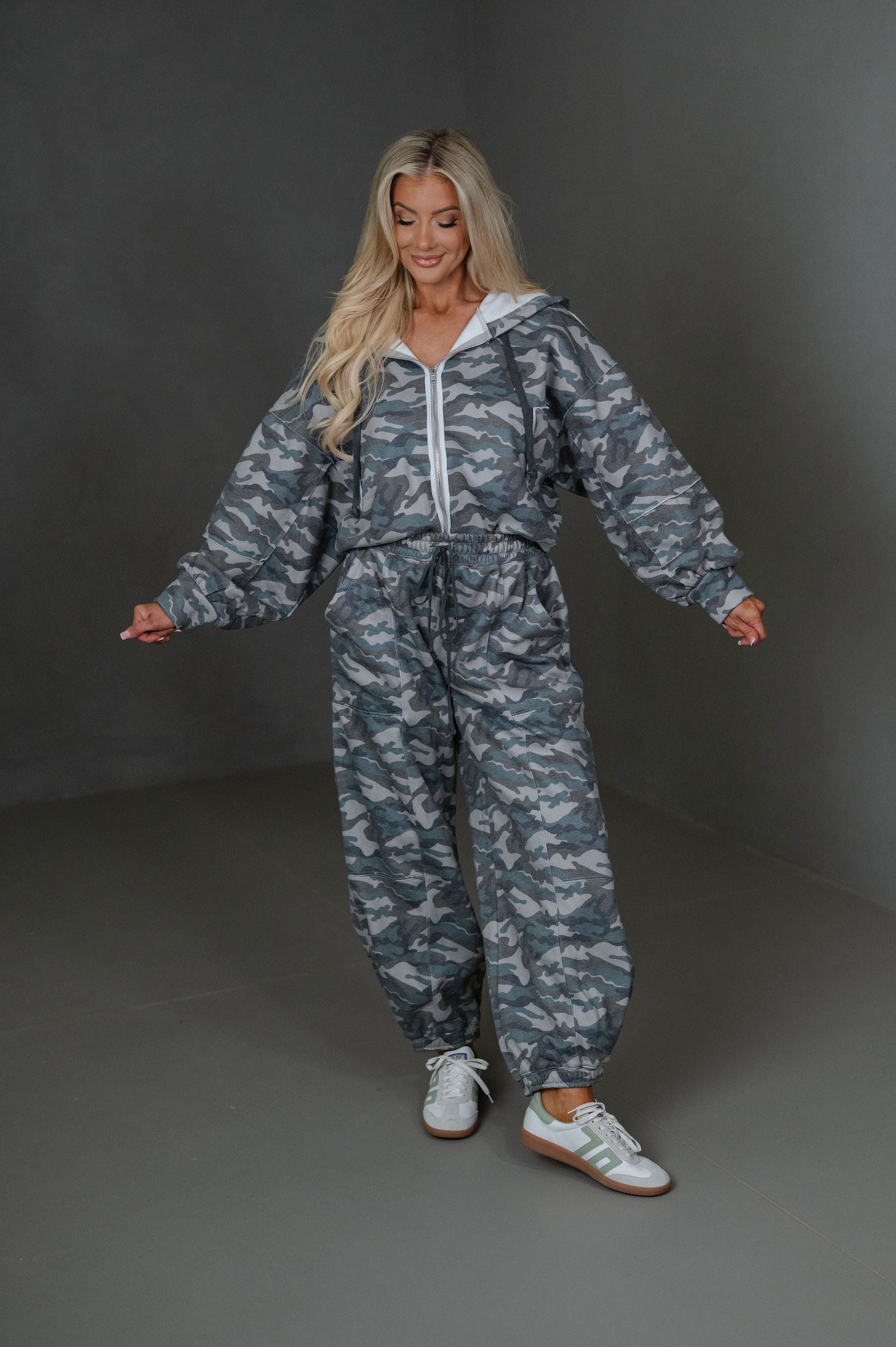 Cadence Hoodie-Camo Green