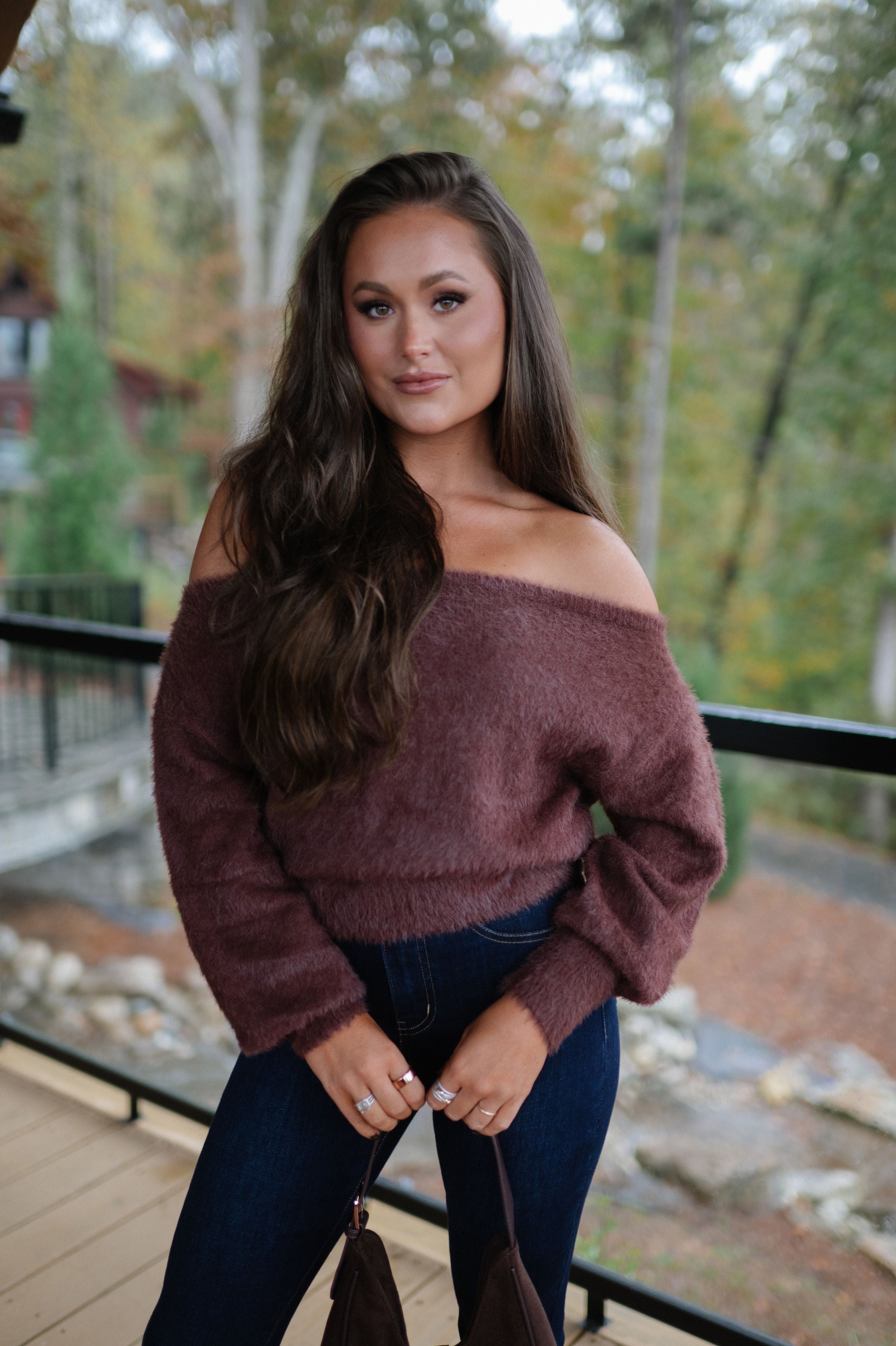 Lori Asymmetric Sweater-Brown