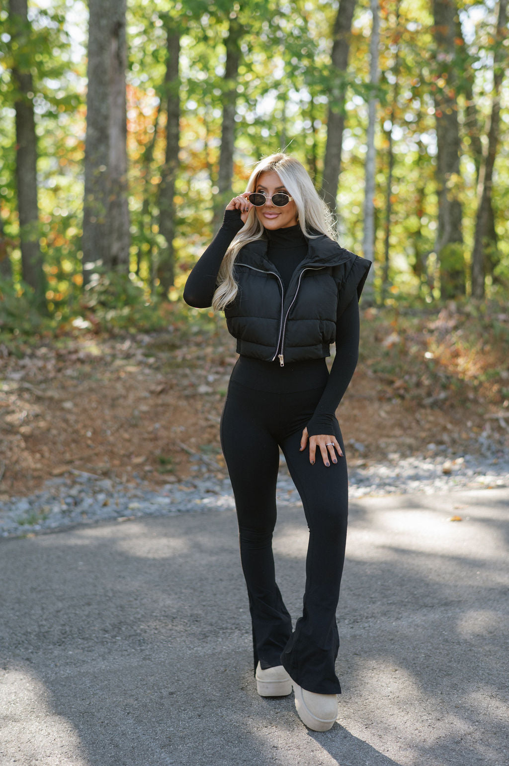 Meagan Puffer Vest- Black