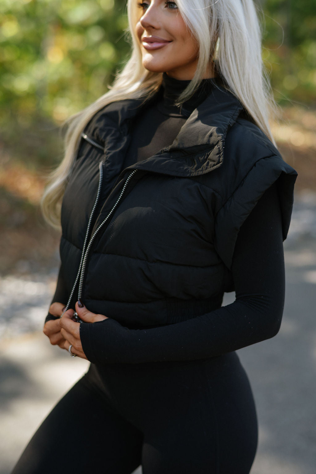 Meagan Puffer Vest- Black