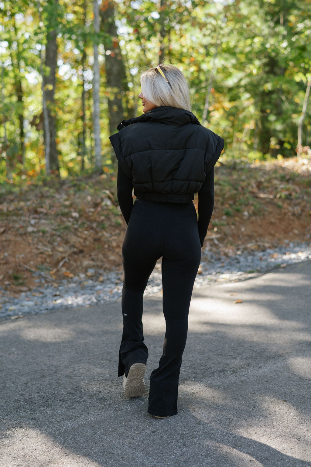 Meagan Puffer Vest- Black