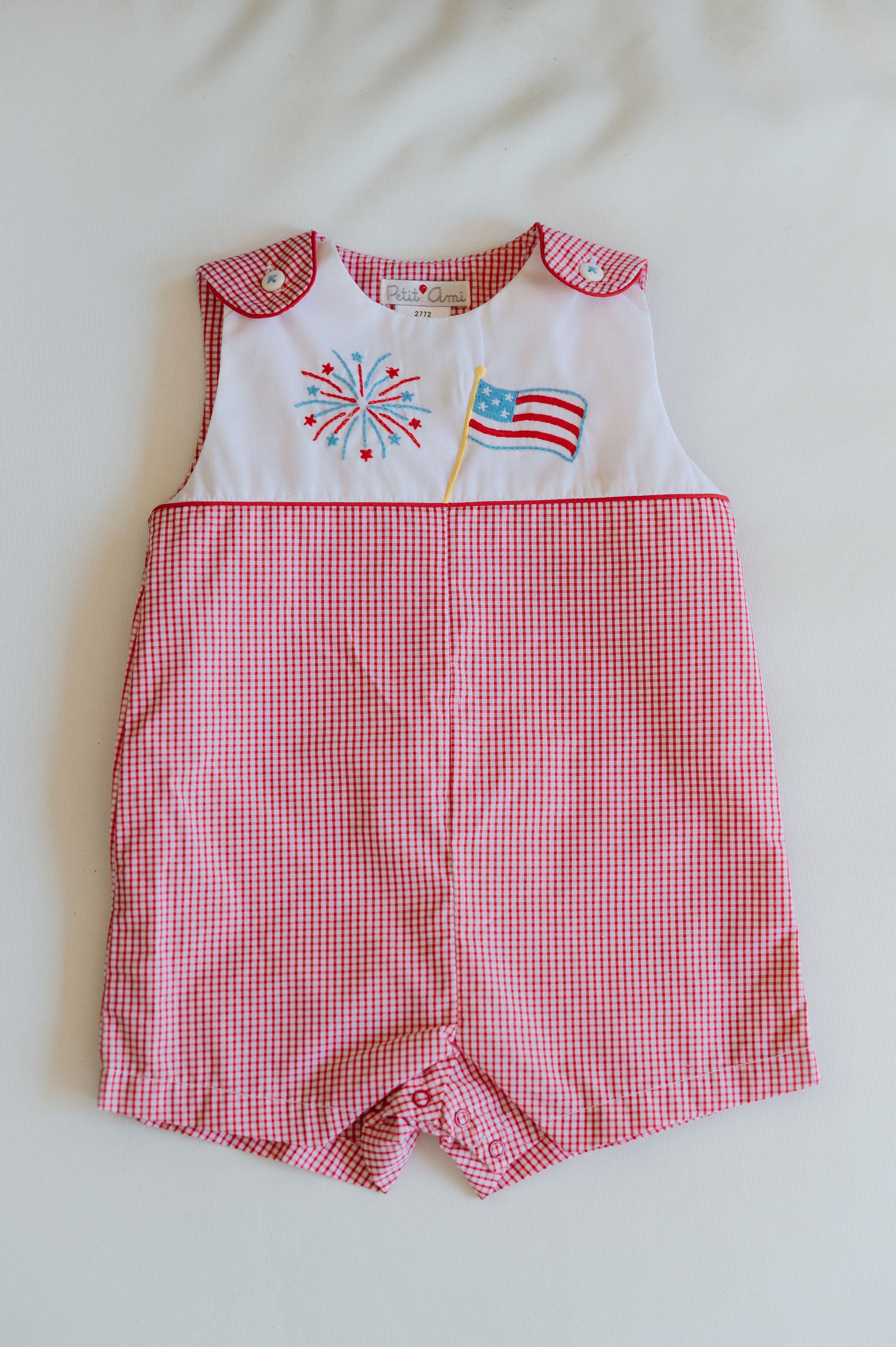 Patriotic Sunsuit-Red