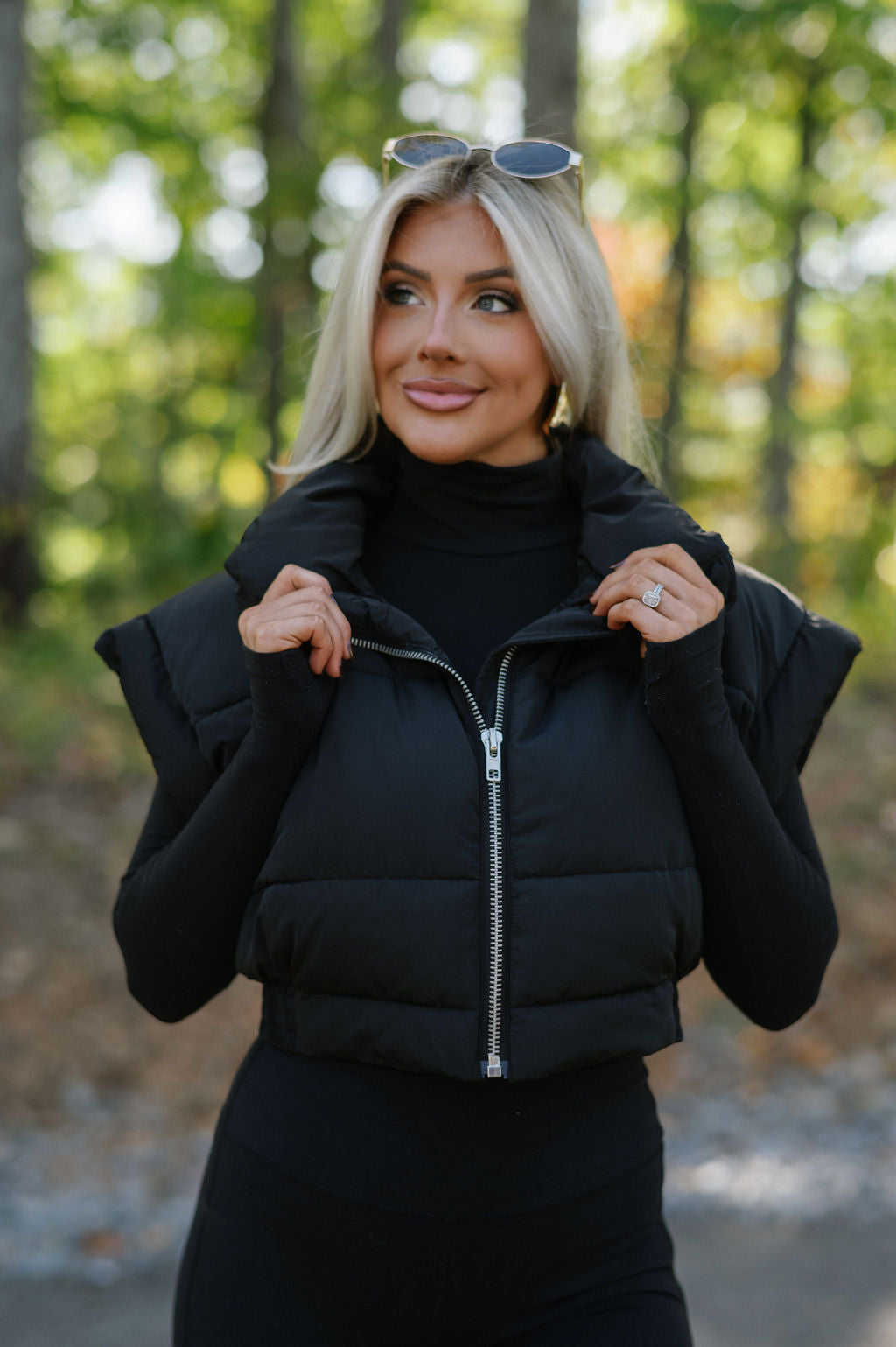 Meagan Puffer Vest- Black