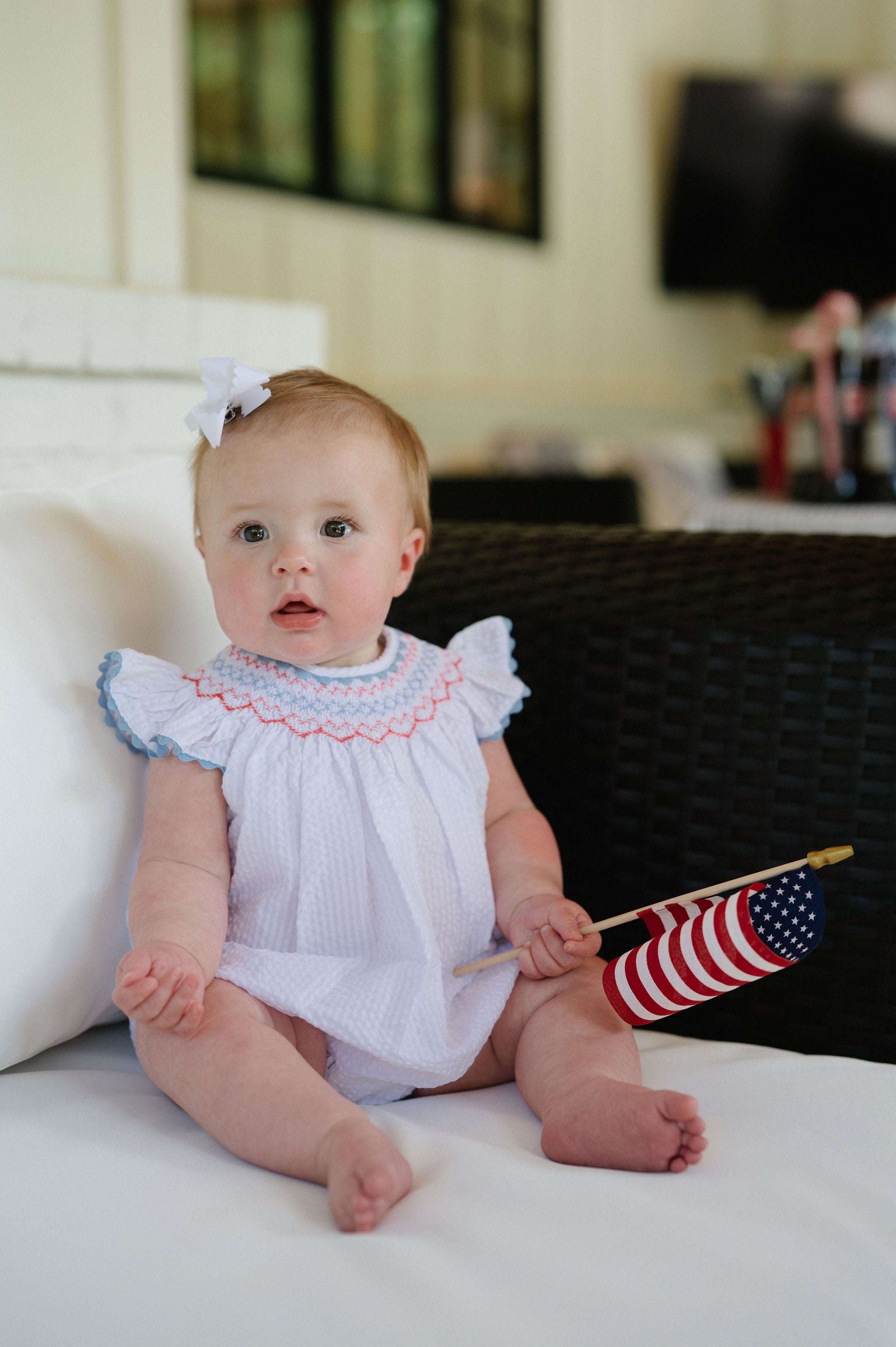 Firecracker Smocked Bubble