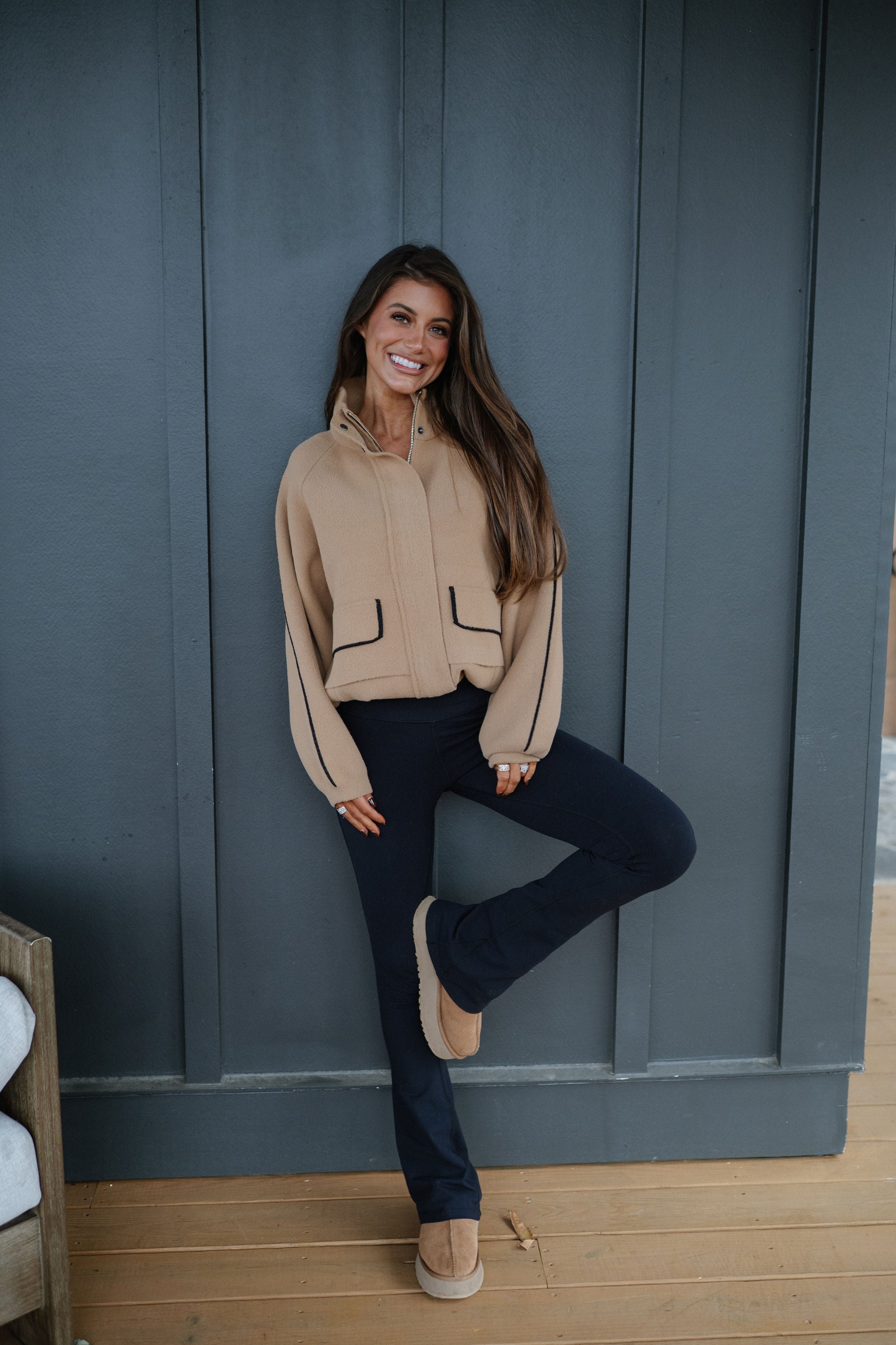 Noah Sweater Jacket-Mocha