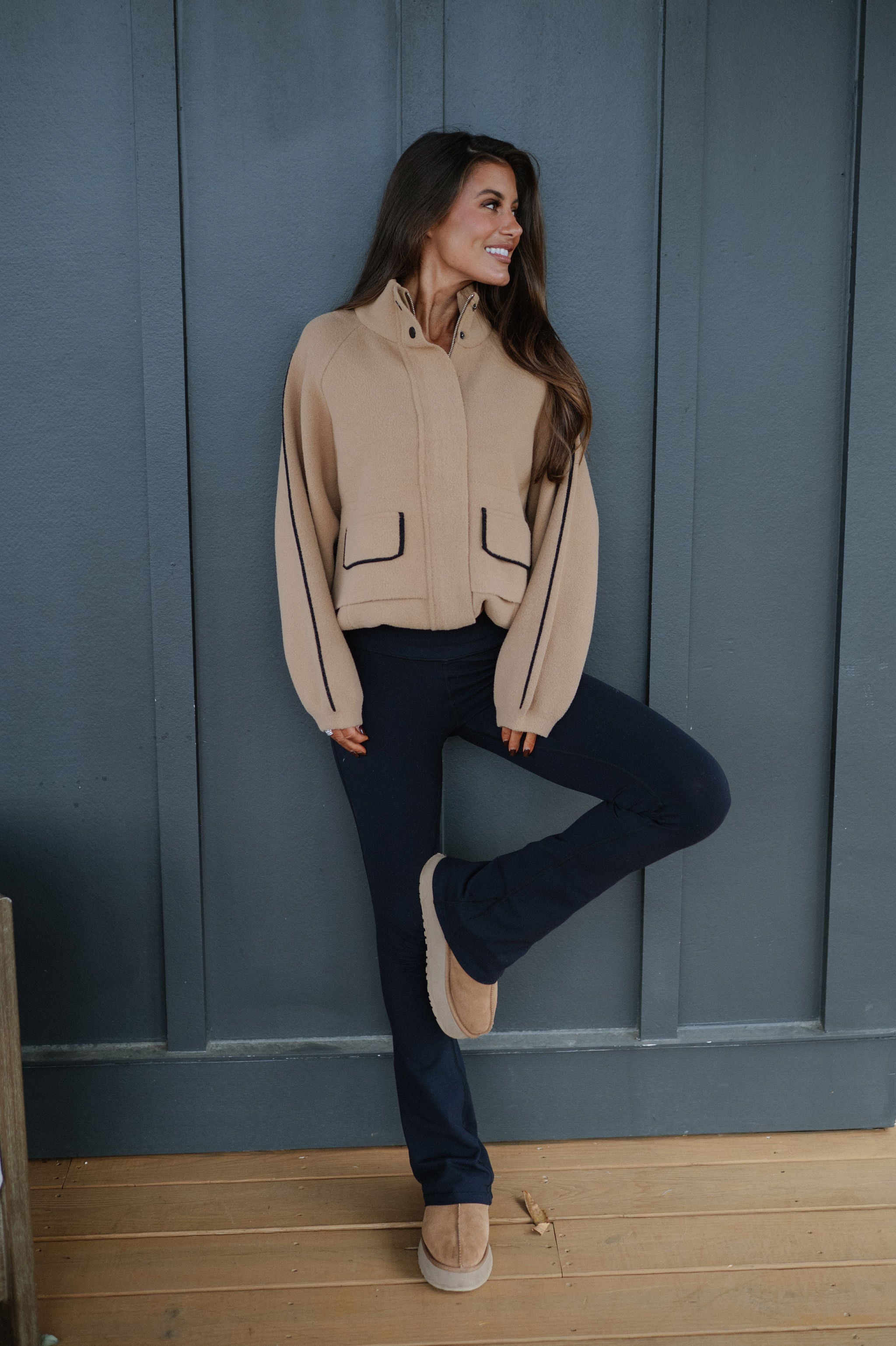 Noah Sweater Jacket-Mocha