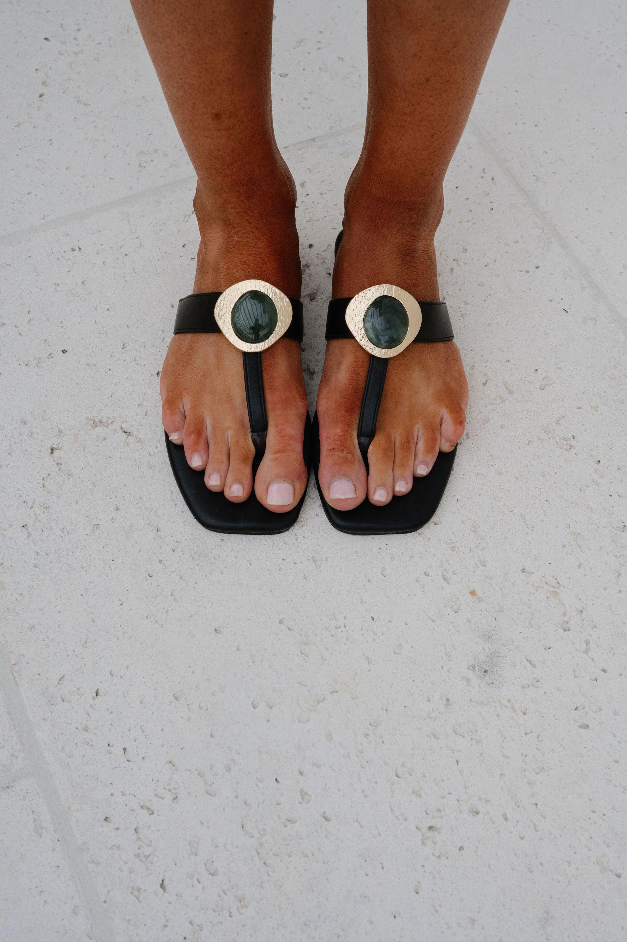 Mizzy Stone Sandal-Black