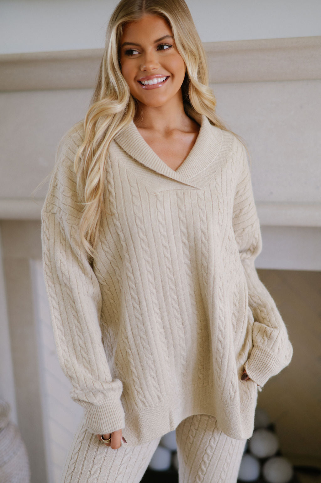 Carter Sweater Set-Tan