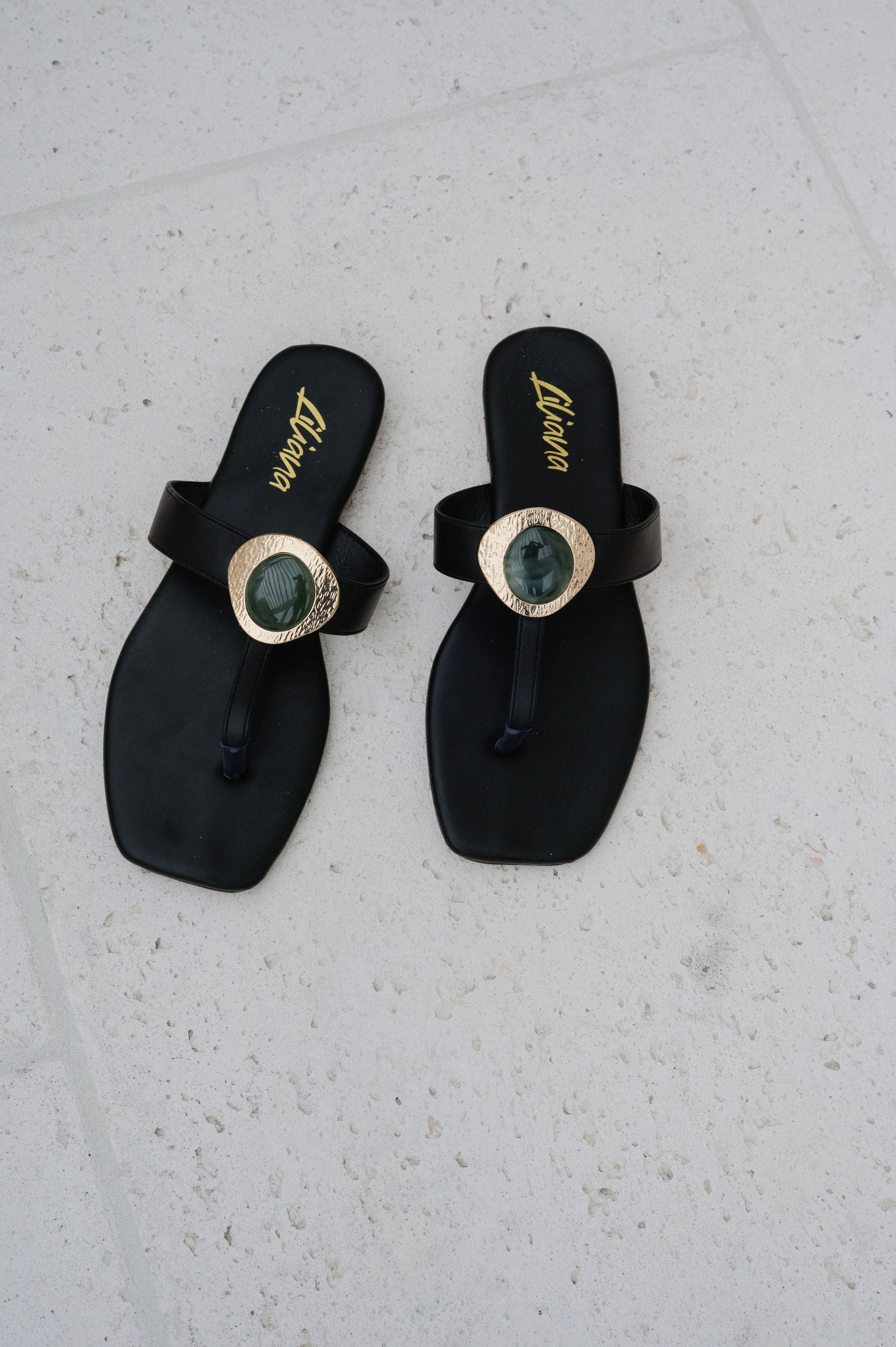 Mizzy Stone Sandal-Black