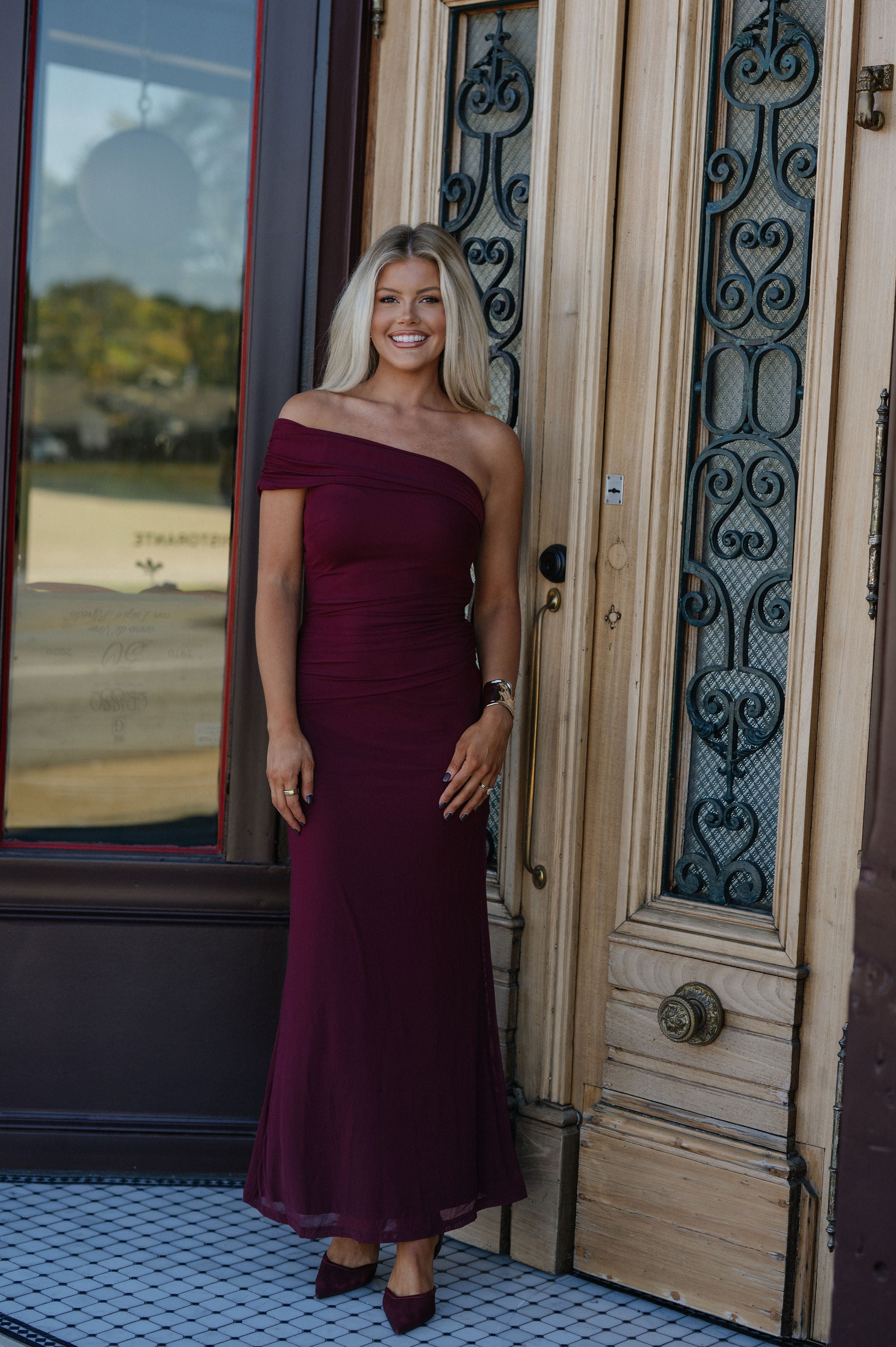 Holly Maxi Dress-Wine