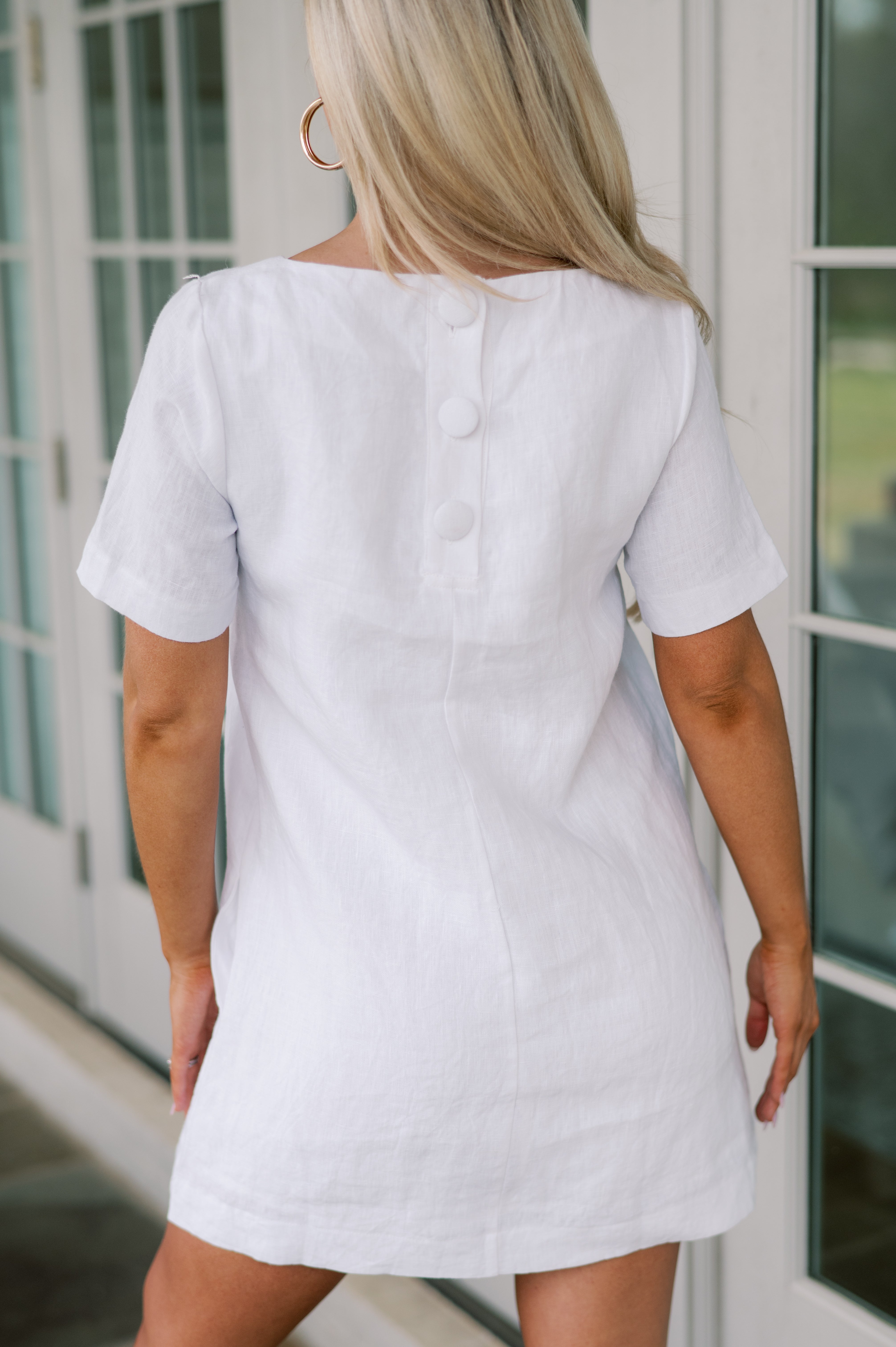 Denver Linen Dress- White