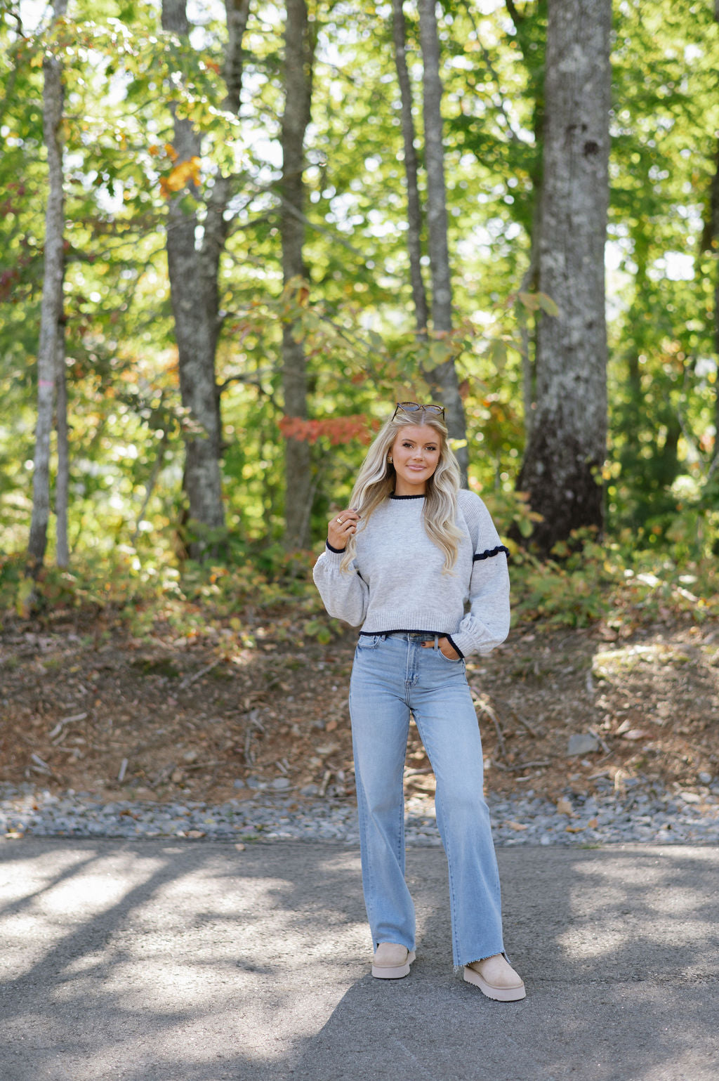 Mallorie Sweater-Grey/Navy