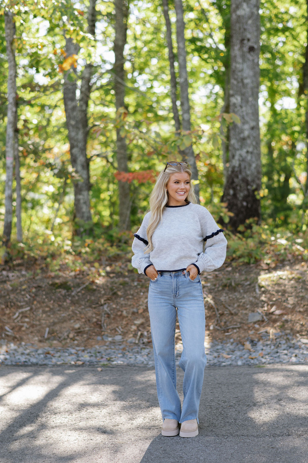 Mallorie Sweater-Grey/Navy