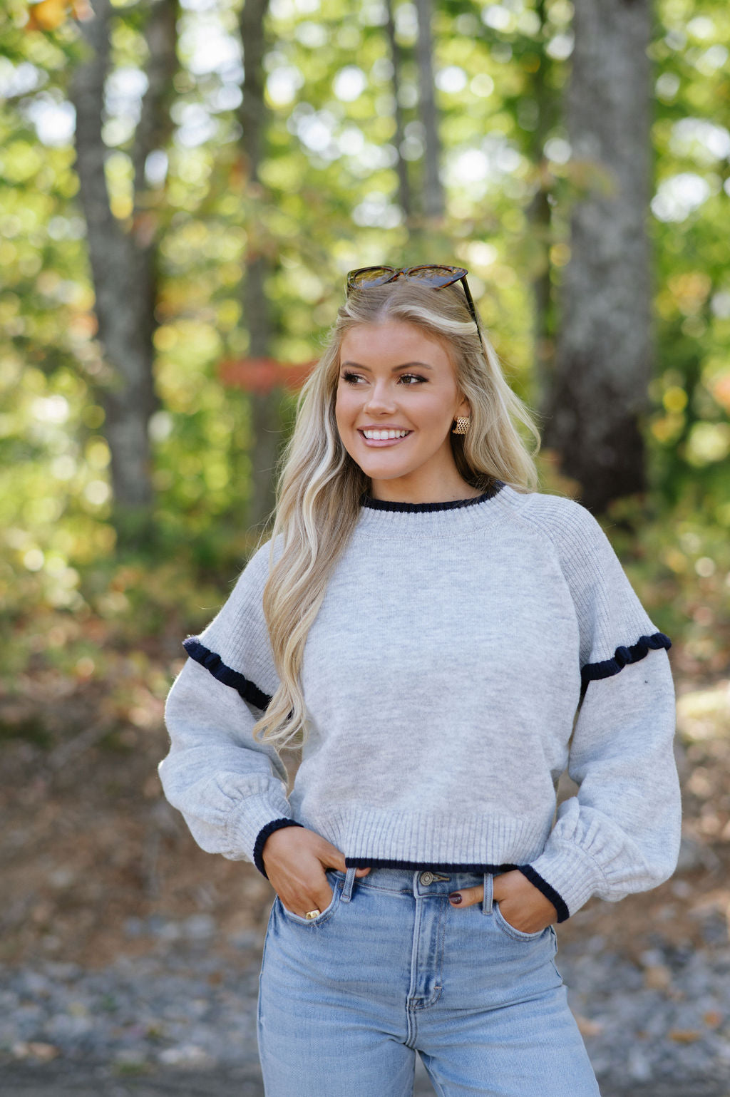 Mallorie Sweater-Grey/Navy