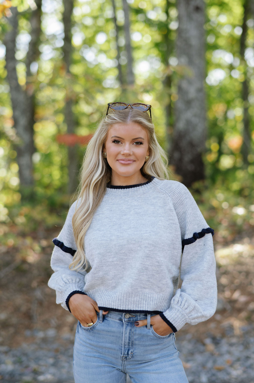 Mallorie Sweater-Grey/Navy