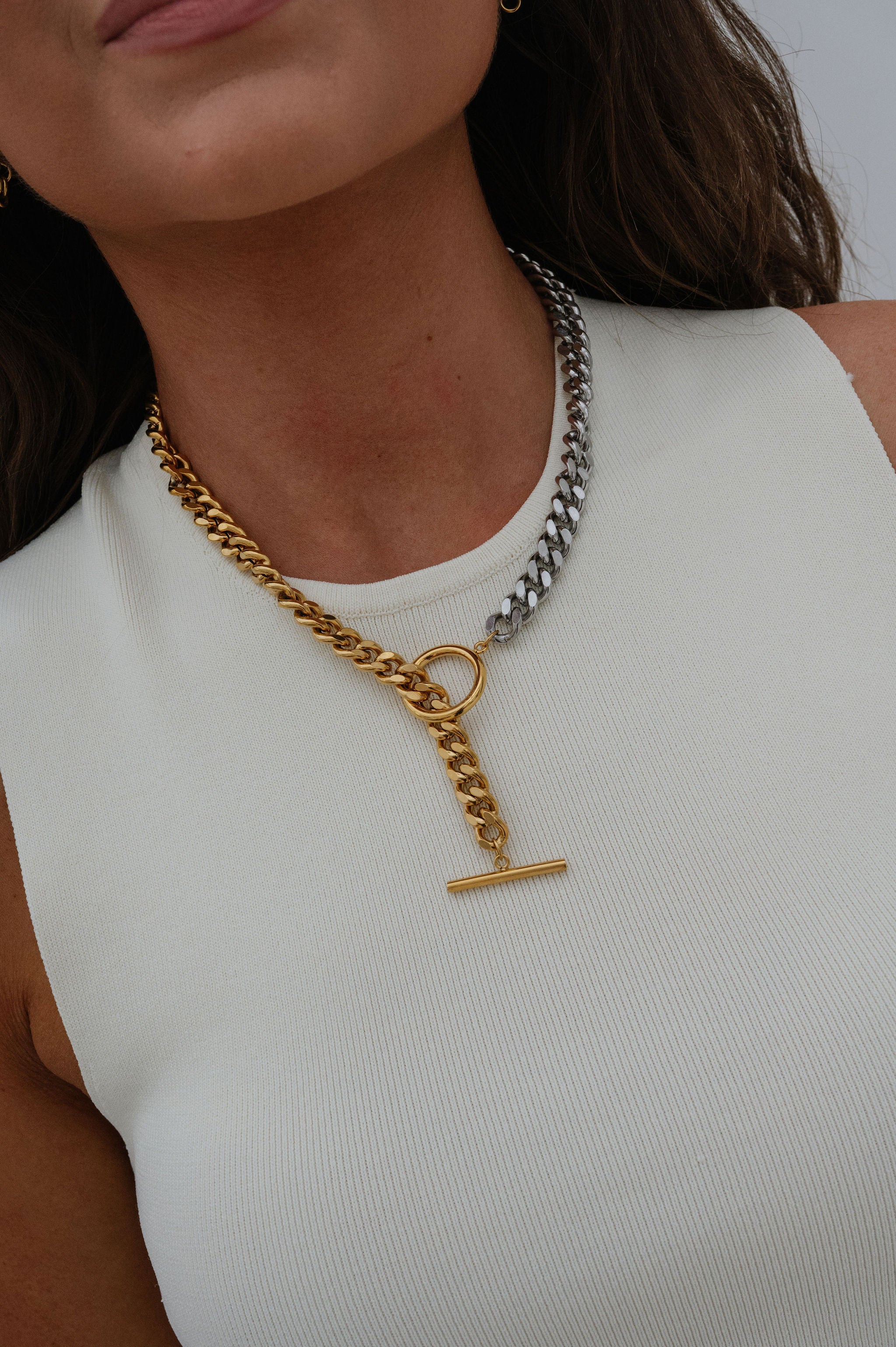 Belmont Two Tone Necklace