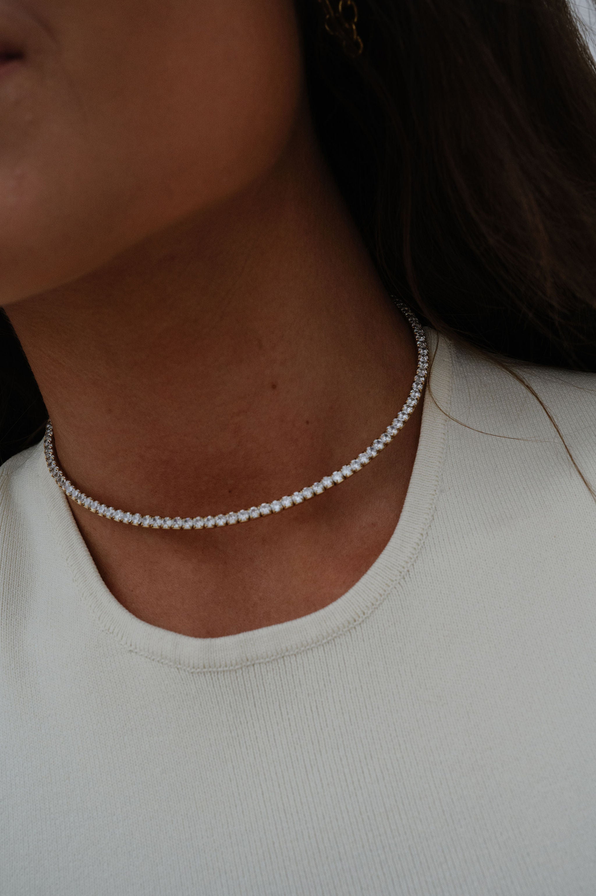 Luxe Tennis Necklace-Gold