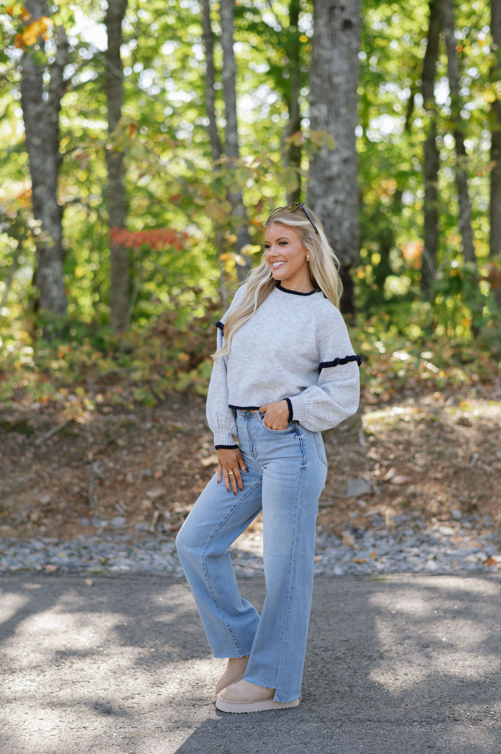 Mallorie Sweater-Grey/Navy