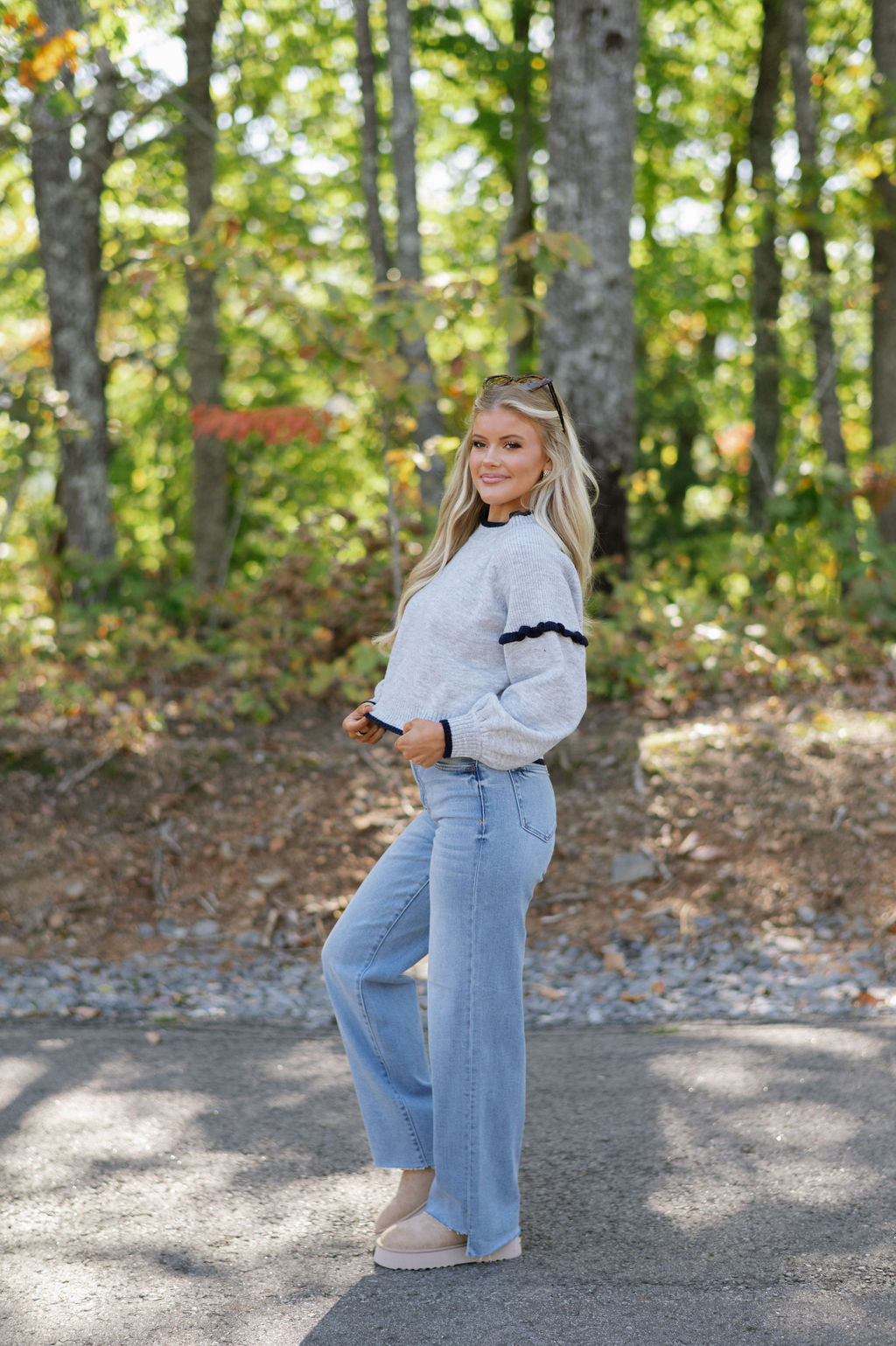 Mallorie Sweater-Grey/Navy