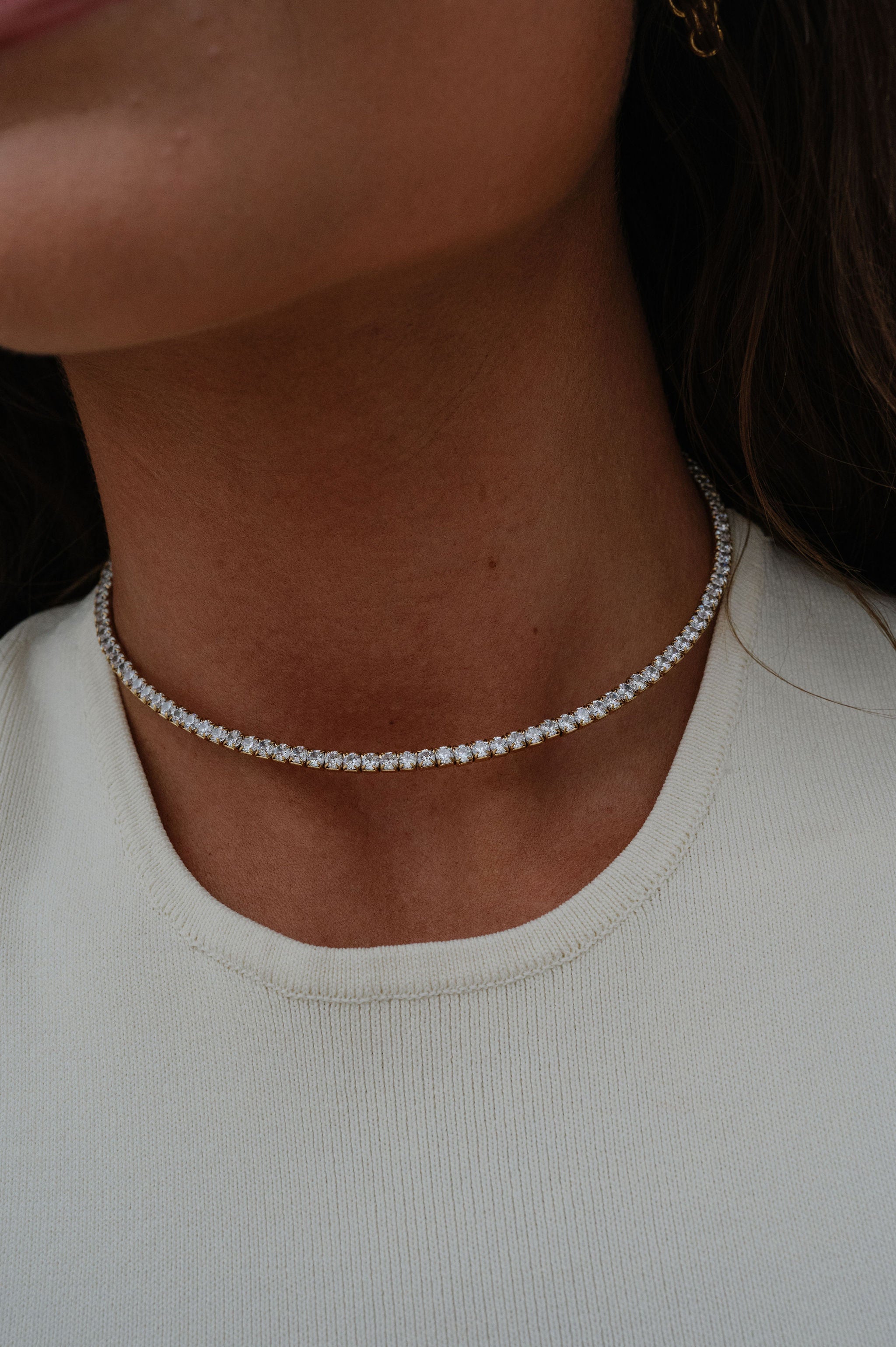 Luxe Tennis Necklace-Gold