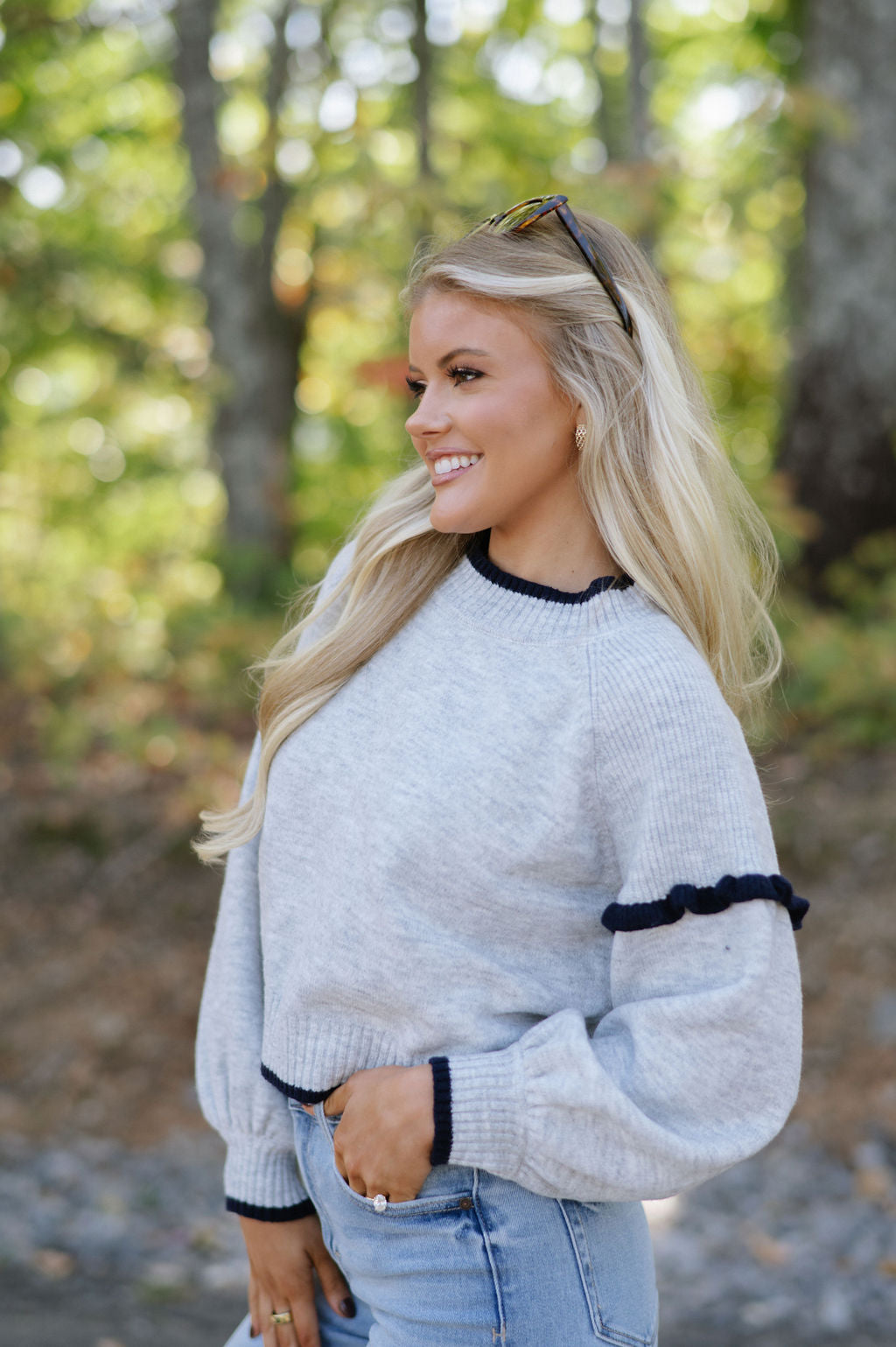 Mallorie Sweater-Grey/Navy