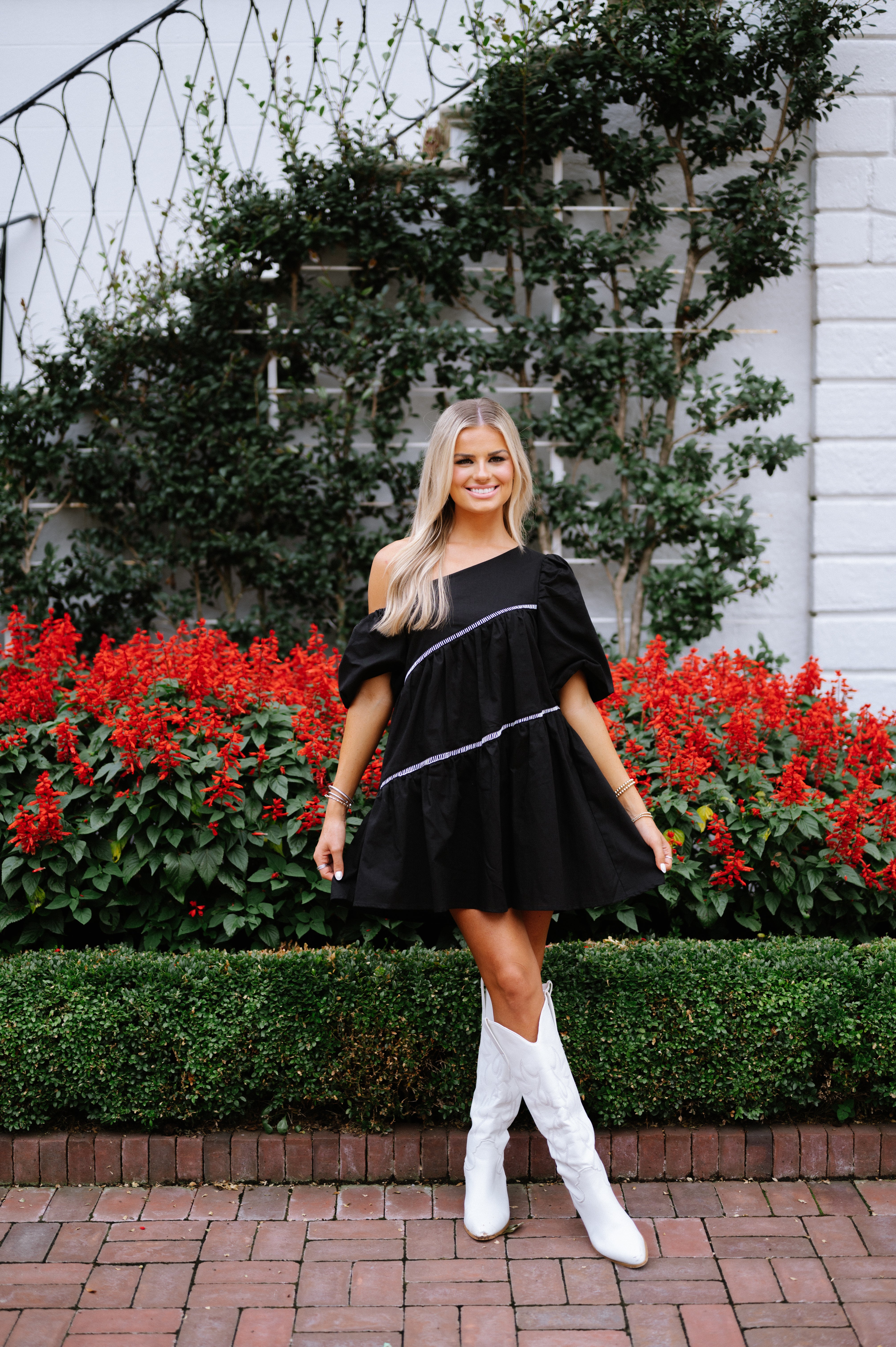 Bryant Tiered Dress-Black